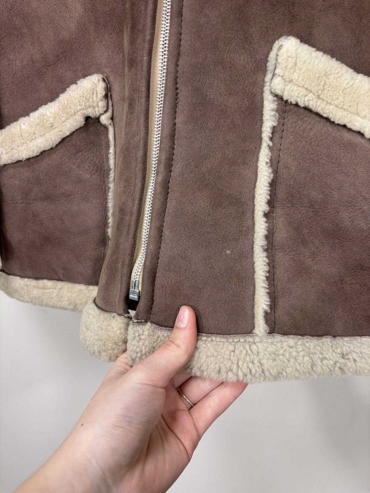 Other Vintage Californian Spring Lamb Leather Sheepskin Jacket Size M / US 6-8 / IT 42-44 - 9 Thumbnail