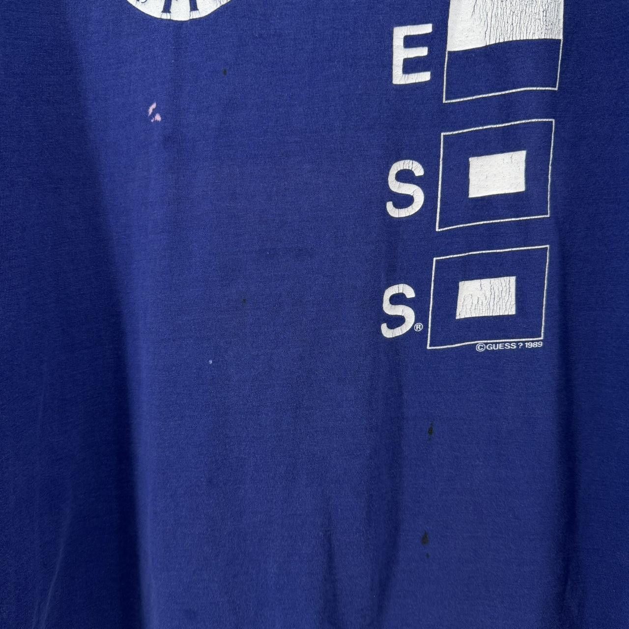Guess Vintage Guess Jeans USA 1989 T-Shirt Blue Made in USA Size US M / EU 48-50 / 2 - 2 Thumbnail