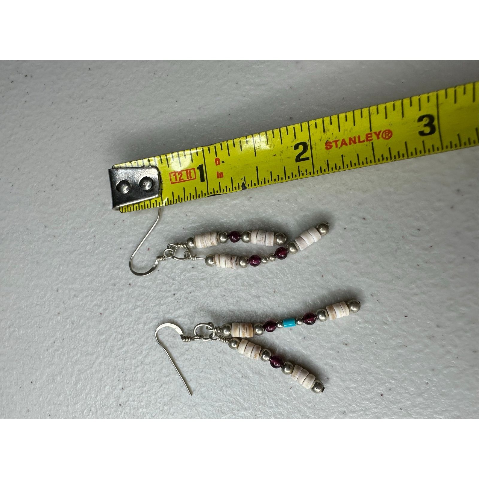 & Other Stories Sterling Silver Turquoise Heishi Shell Earrings Southwest Size ONE SIZE - 3 Thumbnail