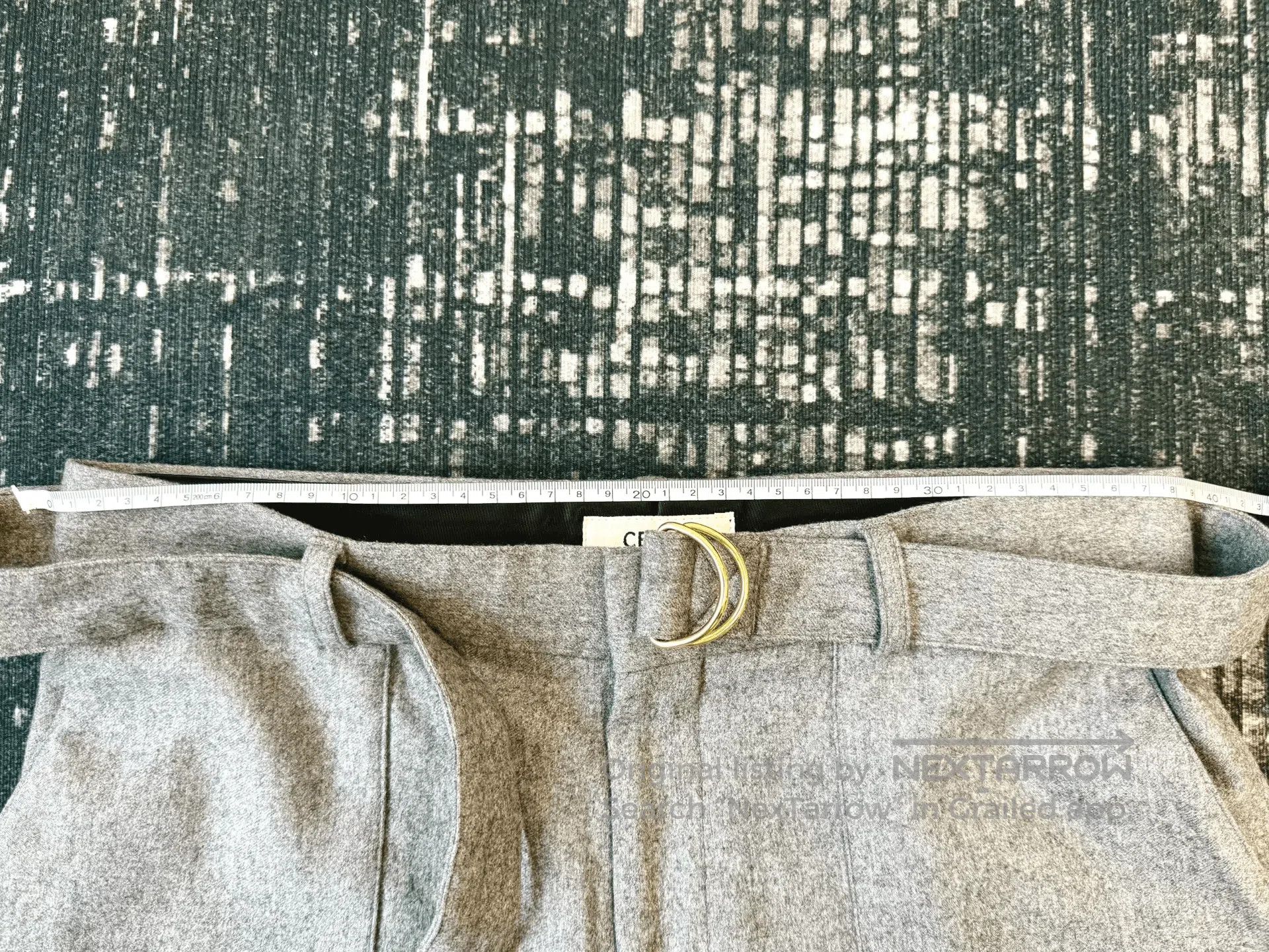 Celine celine gray cashmere wide-leg trousers. Size 39" - 5 Thumbnail
