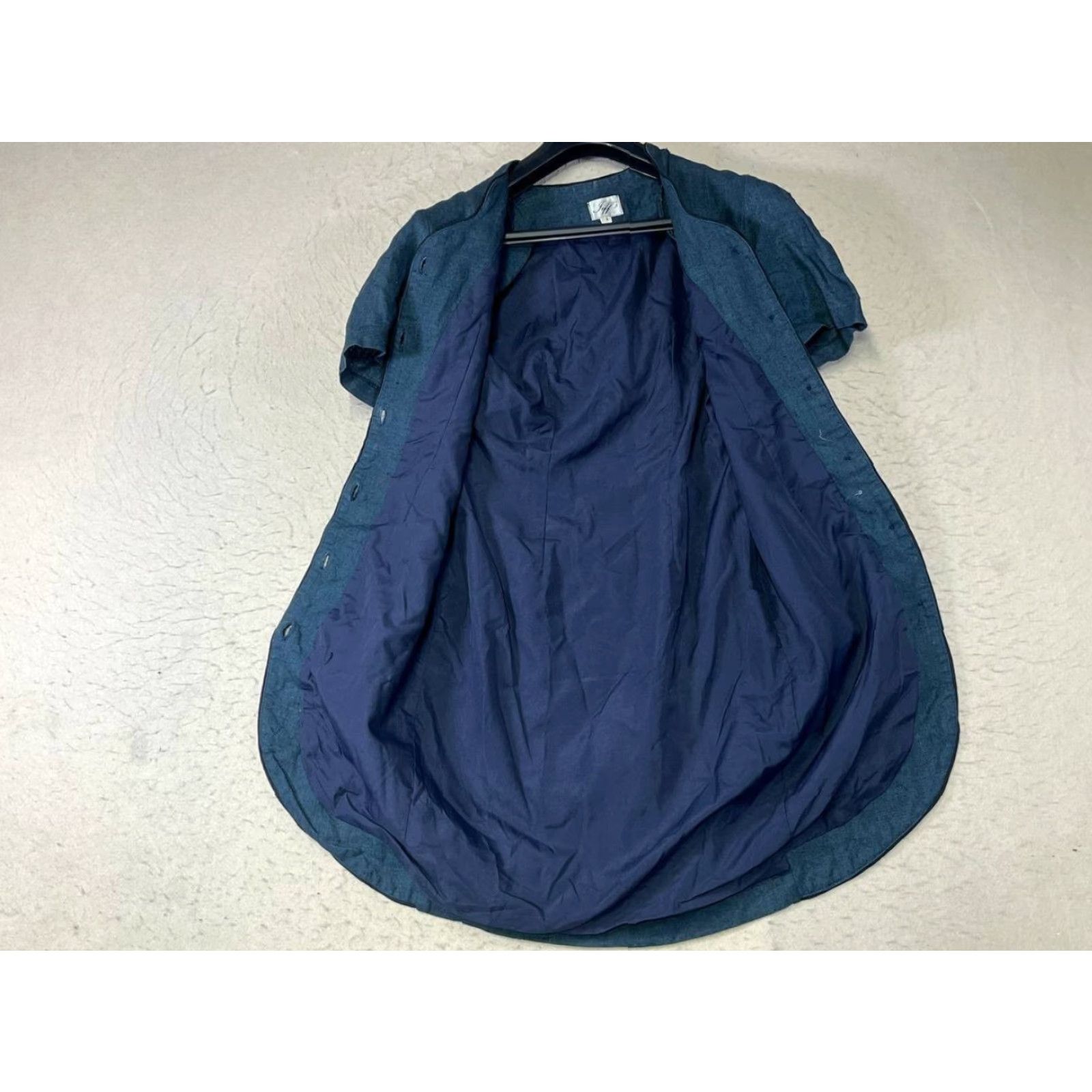 Etro VINTAGE Tiff's Dress Womens Size 9 Blue Midi Capsule Classic Button Up Retro Shift Lined Size M / US 6-8 / IT 42-44 - 5 Thumbnail
