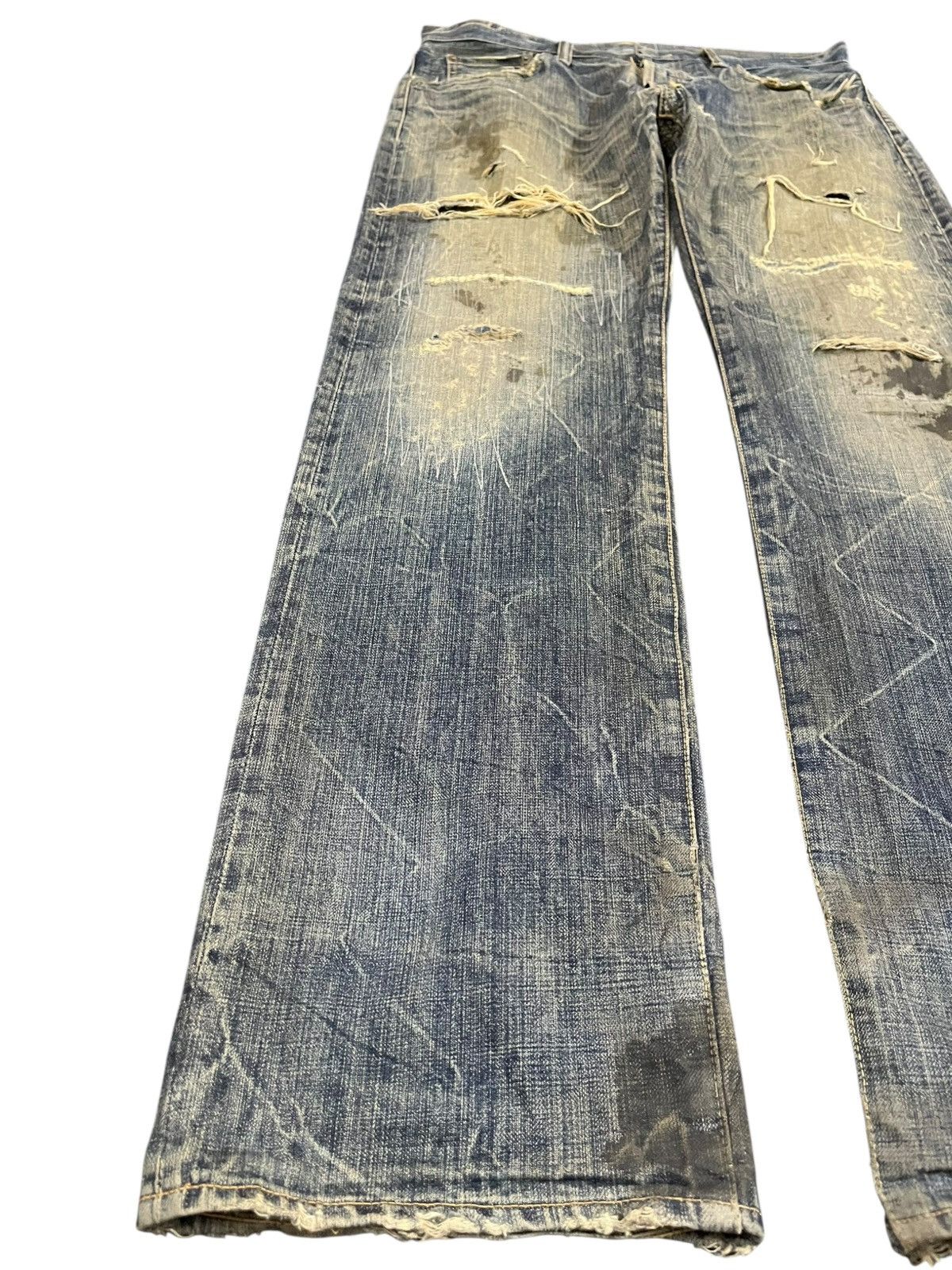 Eternal × If Six Was Nine × Japan Blue Vintage Eternal Mudwash Ripped Distressed Denim Size US 35 - 4 Thumbnail