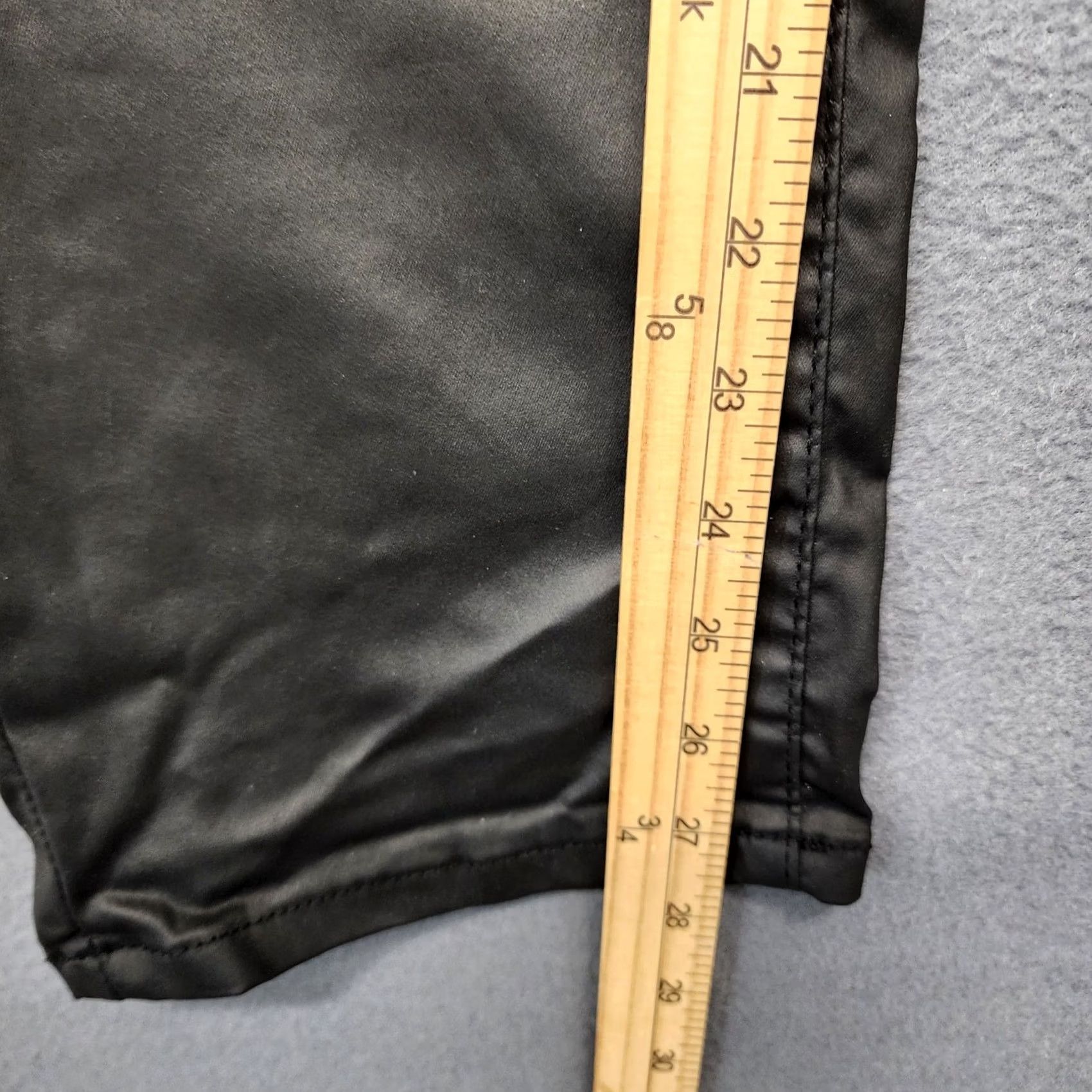 Vintage We The Free People Pacifica Pants Black Coated High Rise Straight Leg Womens 27 Size 27" / US 4 / IT 40 - 7 Thumbnail