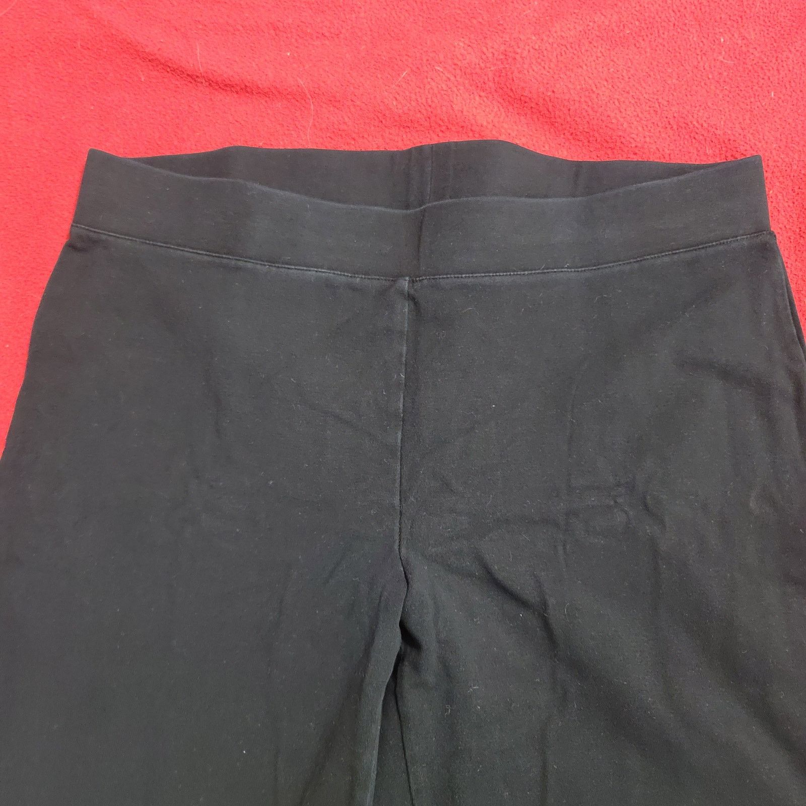 Other Talbots Black Flat Front Tapered Leggings Large Lightweight Size 34" / US 12 / IT 48 - 1 Thumbnail