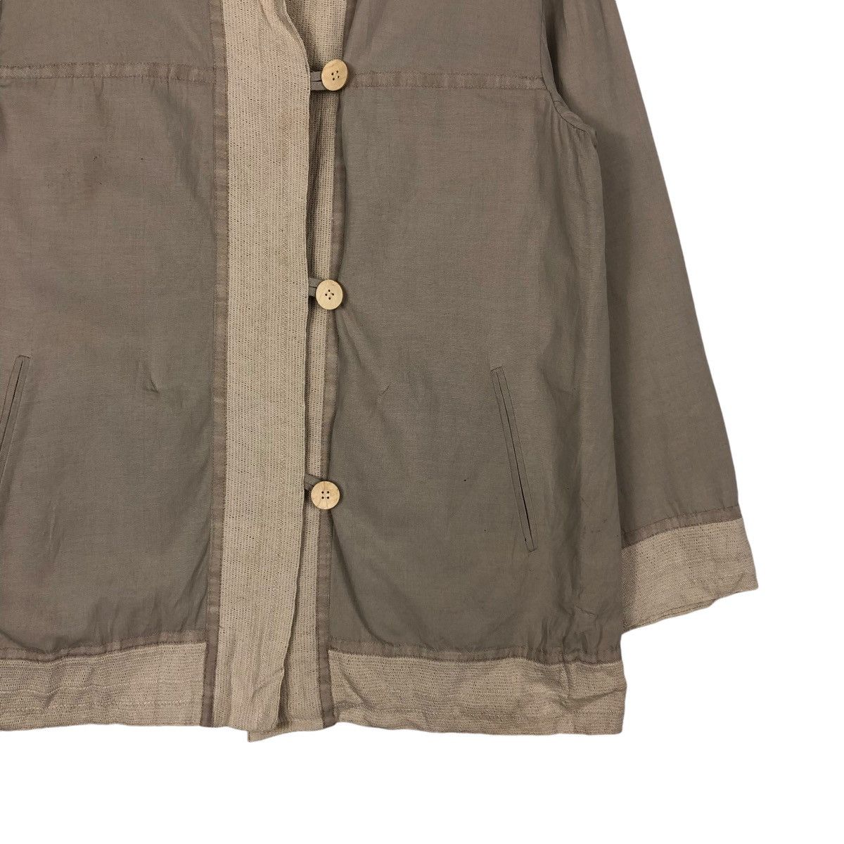 Issey Miyake 🔥VINTAGE ISSEY MIYAKE PERMANENTE MANDARIN BUTTON JACKET Size US M / EU 48-50 / 2 - 7 Thumbnail