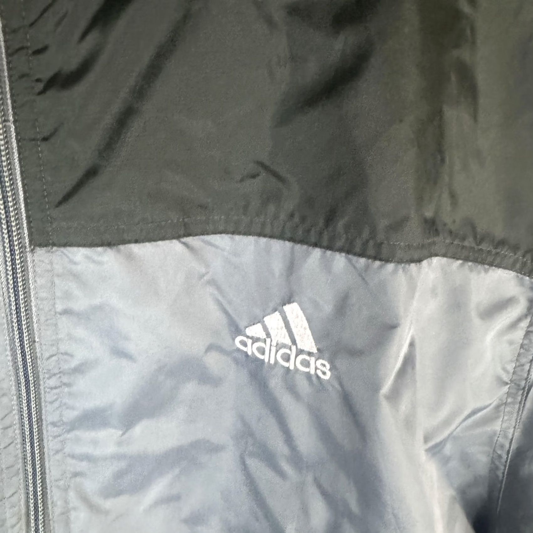 Adidas Adidas Windbreaker Jacket Mens XL Gray Colorblock Full Zip Nylon Athletic Size US XL / EU 56 / 4 - 7 Thumbnail