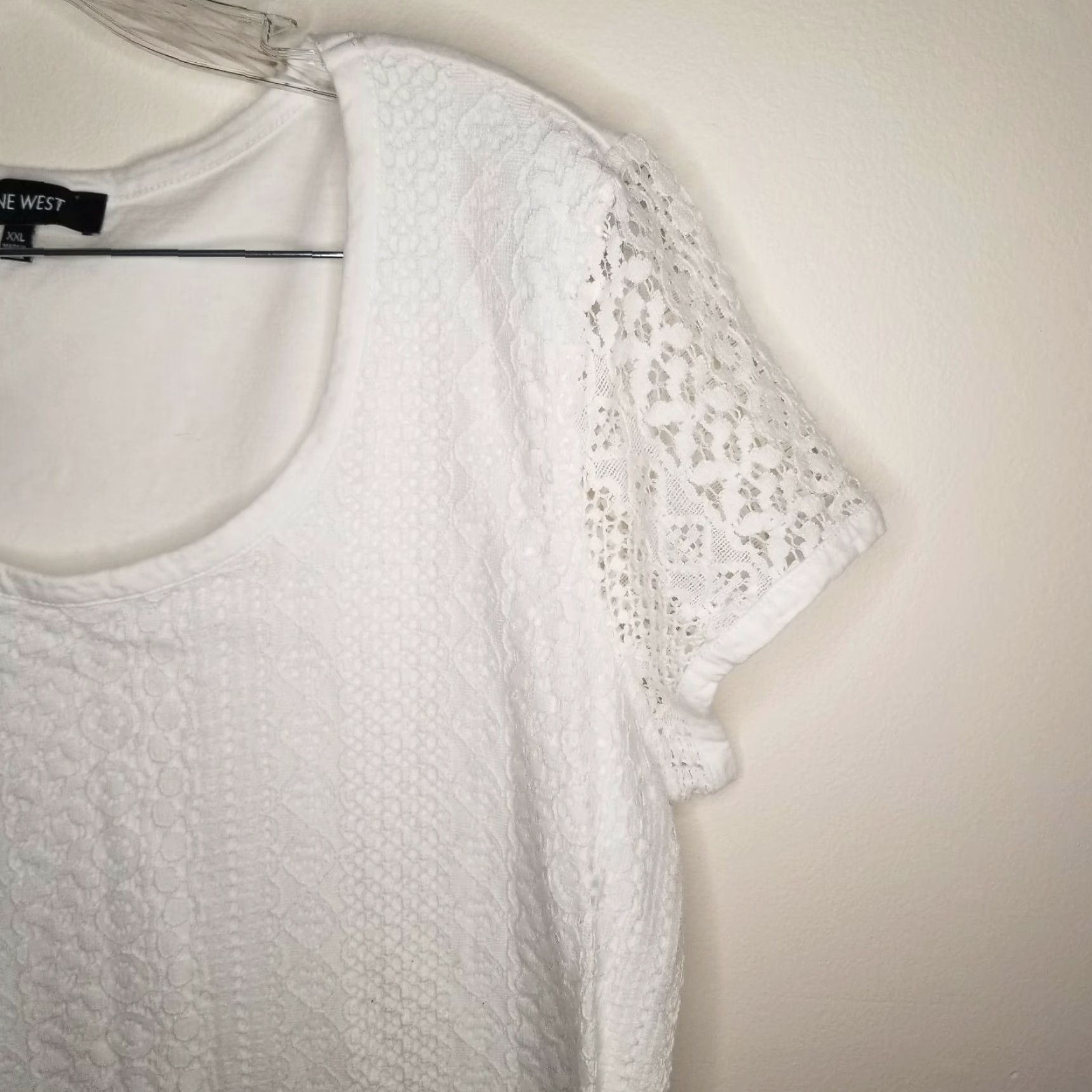 Nine West Nine West T-Shirt Womens White Short Sleeve Size 2XL Shirt 2XL Womens White Nine West Short Sleeve Tee Size XXL / US 16-18 / IT 52-54 - 2 Thumbnail
