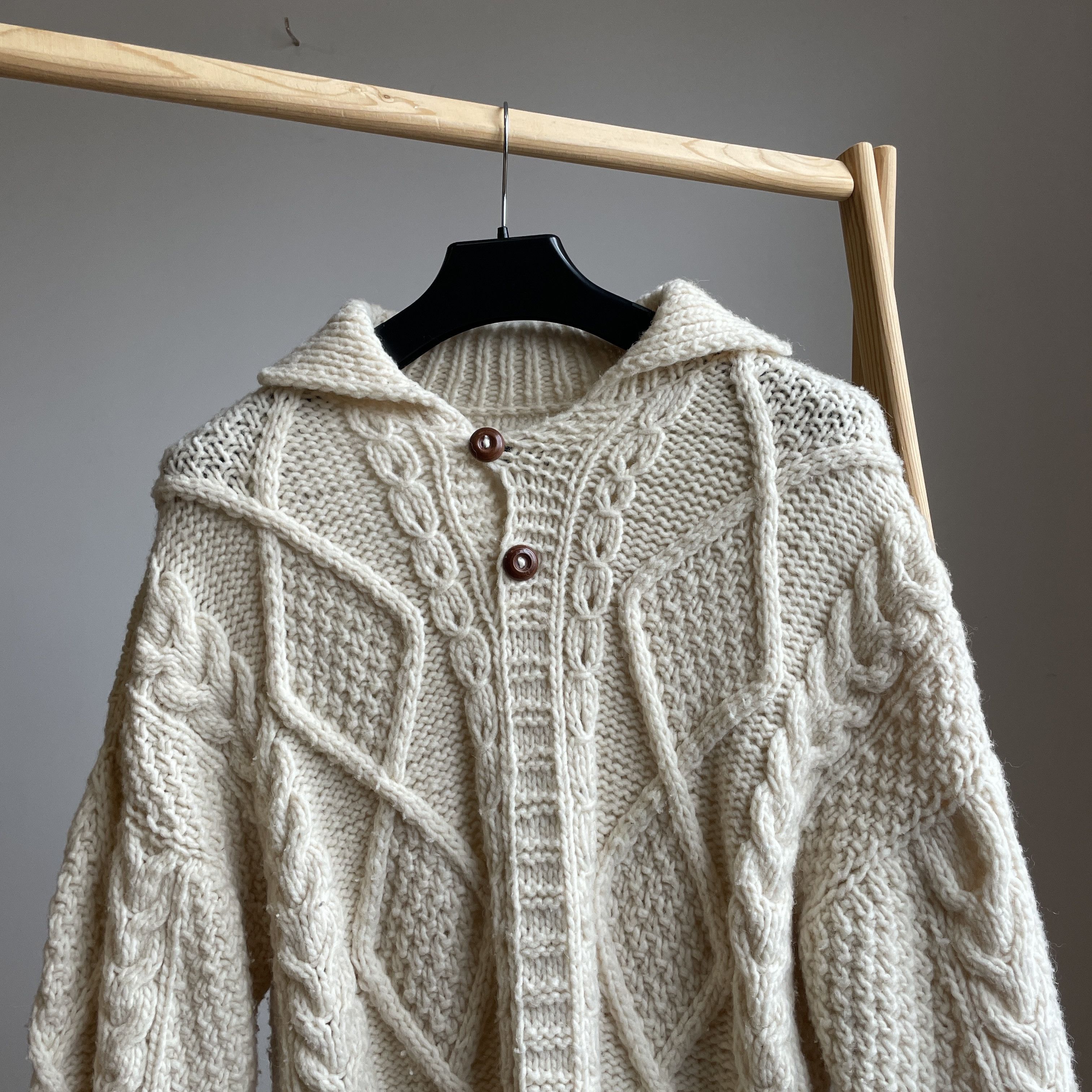 Native Artesania Otavalo Ecuador Vintage Cable Knit Wool Sweater Size US M / EU 48-50 / 2 - 3 Thumbnail