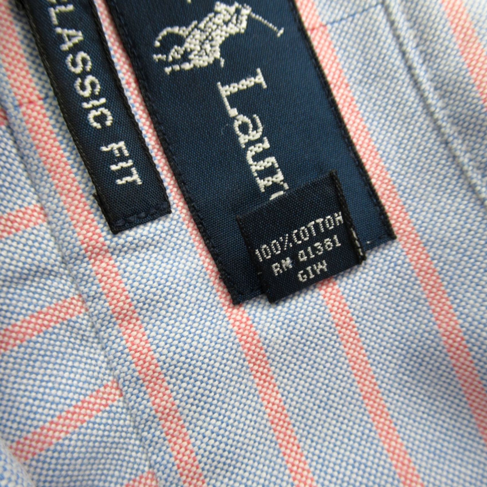 Polo Ralph Lauren Ralph Lauren Shirt Mens Long Sleeve Button Front Stripes Classic Orange Multicolor 100% Cotton Knit with Logo, Embroidered, Pocket, Regular Fit, L Size US L / EU 52-54 / 3 - 7 Thumbnail