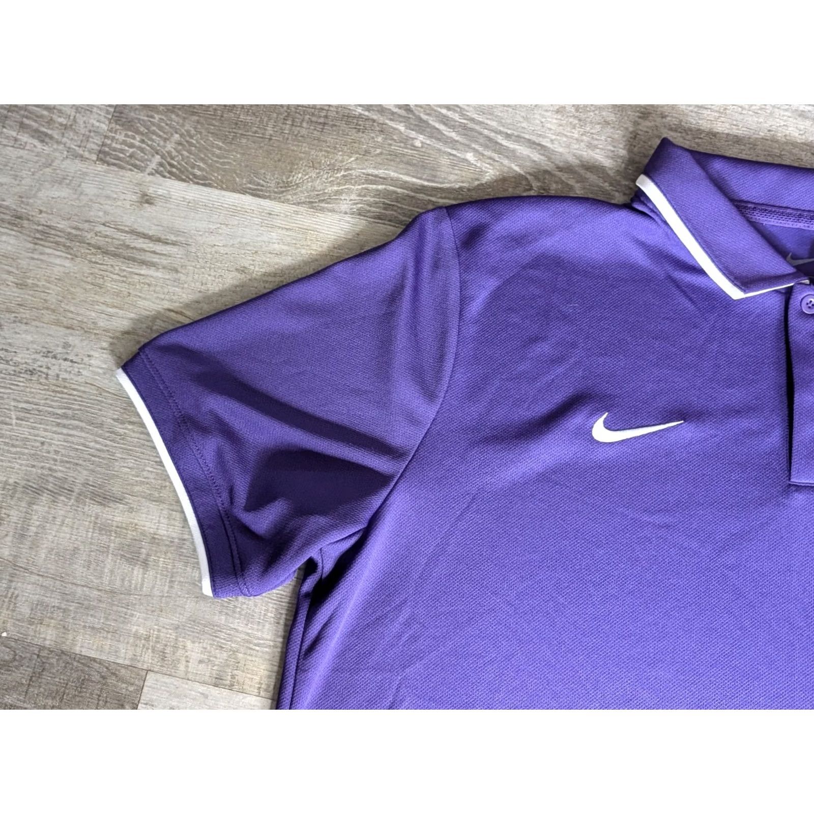 Nike Nike Clemson Tigers Golf Polo Men’s Large Purple Short Sleeve Size US L / EU 52-54 / 3 - 4 Thumbnail