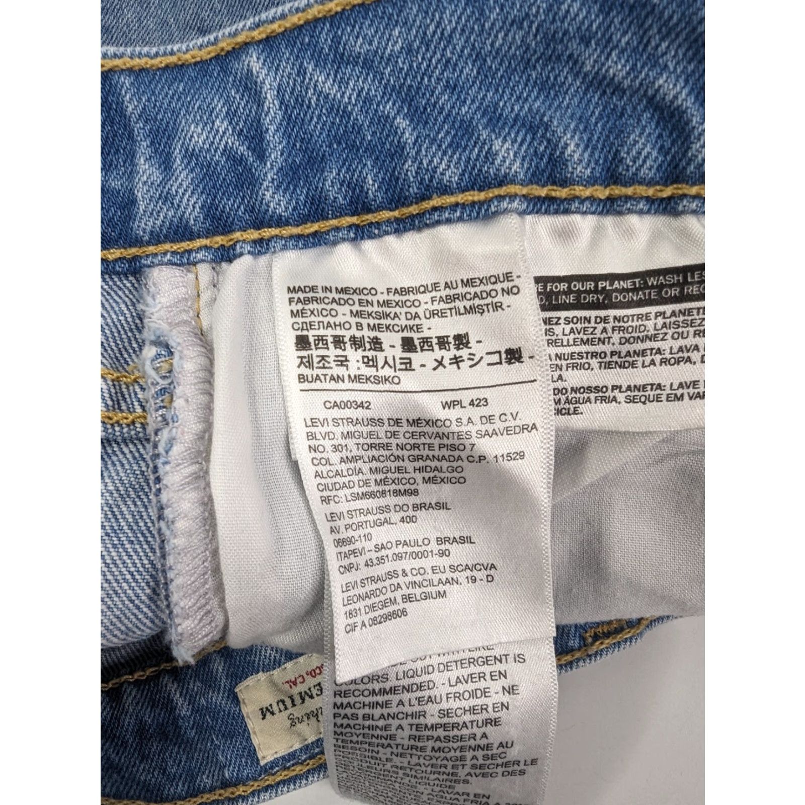 Levi's VINTAGE Levi's Premium Womens Ribcage Jean Shorts Size 25 Waist Denim High Rise Blue Cotton Regular Ladies Size 42" / US 20 - 7 Thumbnail