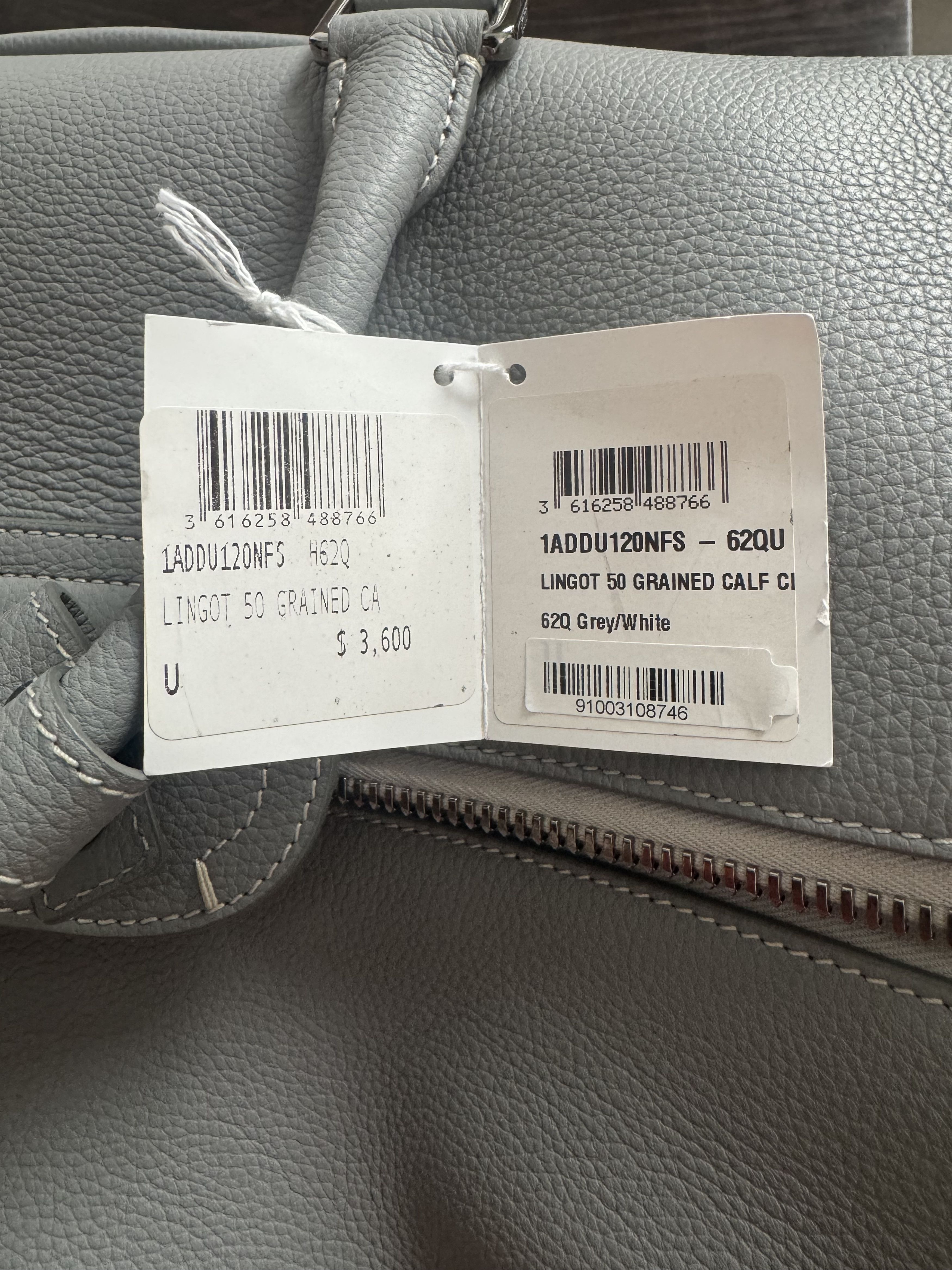 Dior Lingot 50 grain calf grey/white duffel bag Size ONE SIZE - 13 Thumbnail