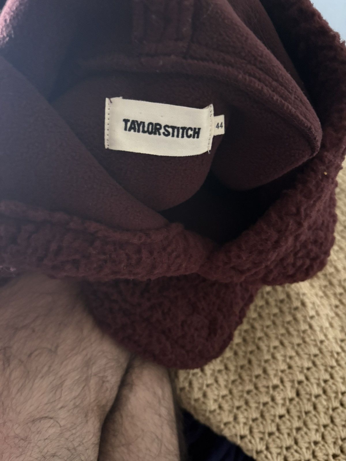 Taylor Stitch Taylor Stitch Fleece Hoodie — rust/oxblood. 44 (L). Size US L / EU 52-54 / 3 - 7 Thumbnail
