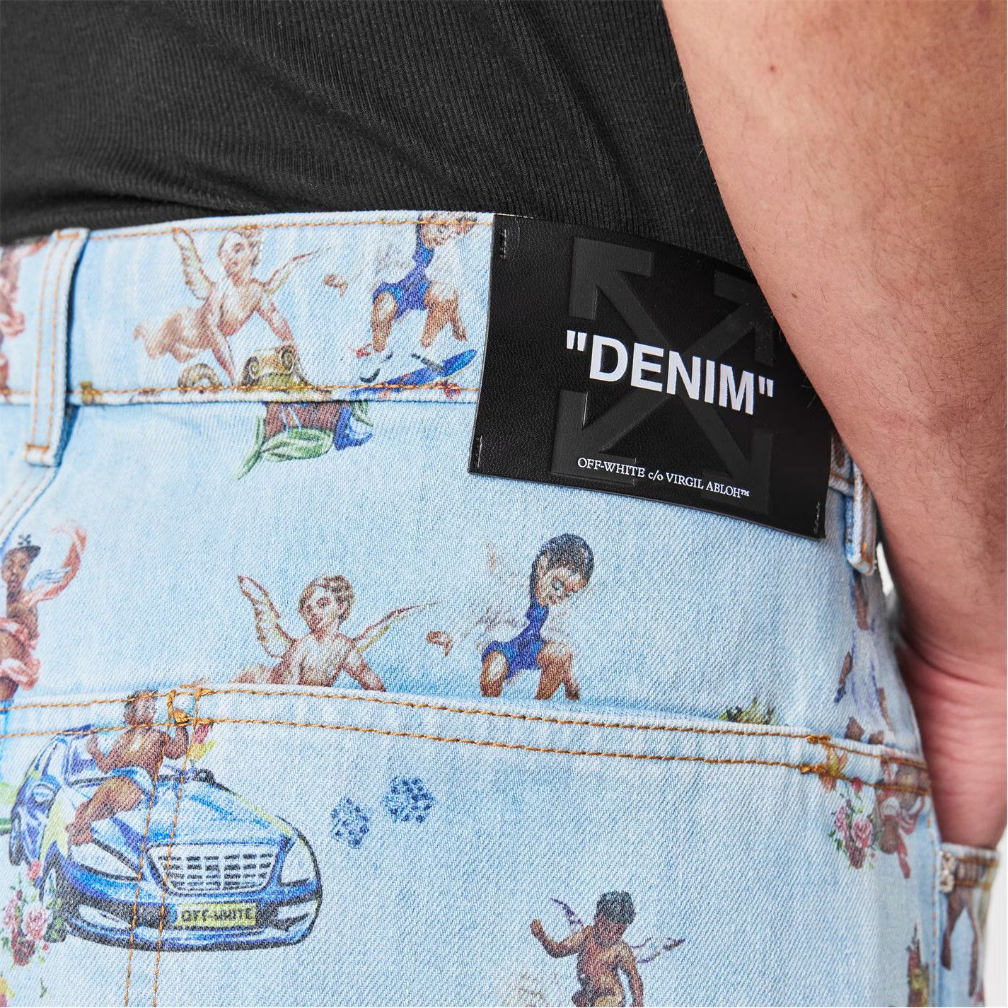 Off-White o1g2r1mq0326 Low Rise Denim Shorts in Multicolor Size US 36 / EU 52 - 5 Thumbnail
