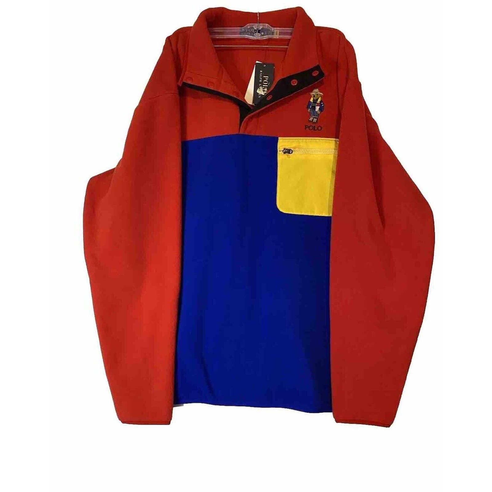 image of Polo Ralph Laurent Vintage Fleece Jacket Xlt Unisex Nwt, Men's