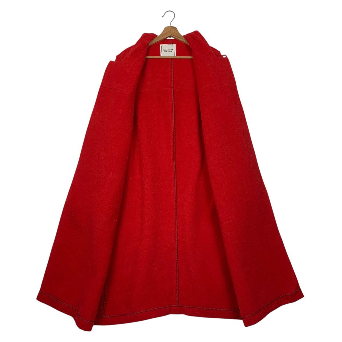 Japanese Brand Mademoiselle Non Non Red Wool Duffle Coat Size M / US 6-8 / IT 42-44 - 12 Thumbnail