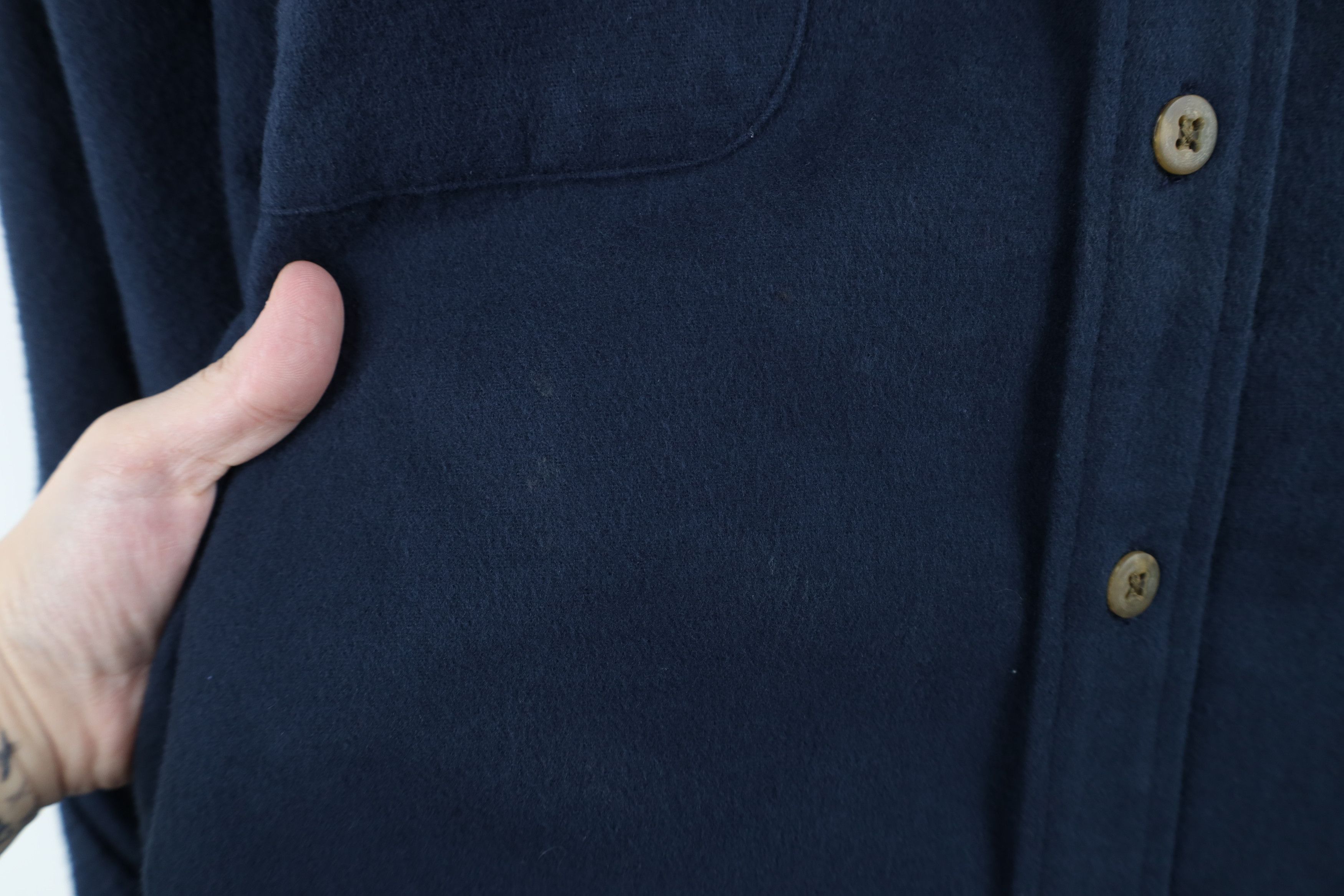 Vintage Vintage 90s Streetwear Cloth Collared Button Shirt Blue Size US L / EU 52-54 / 3 - 4 Thumbnail