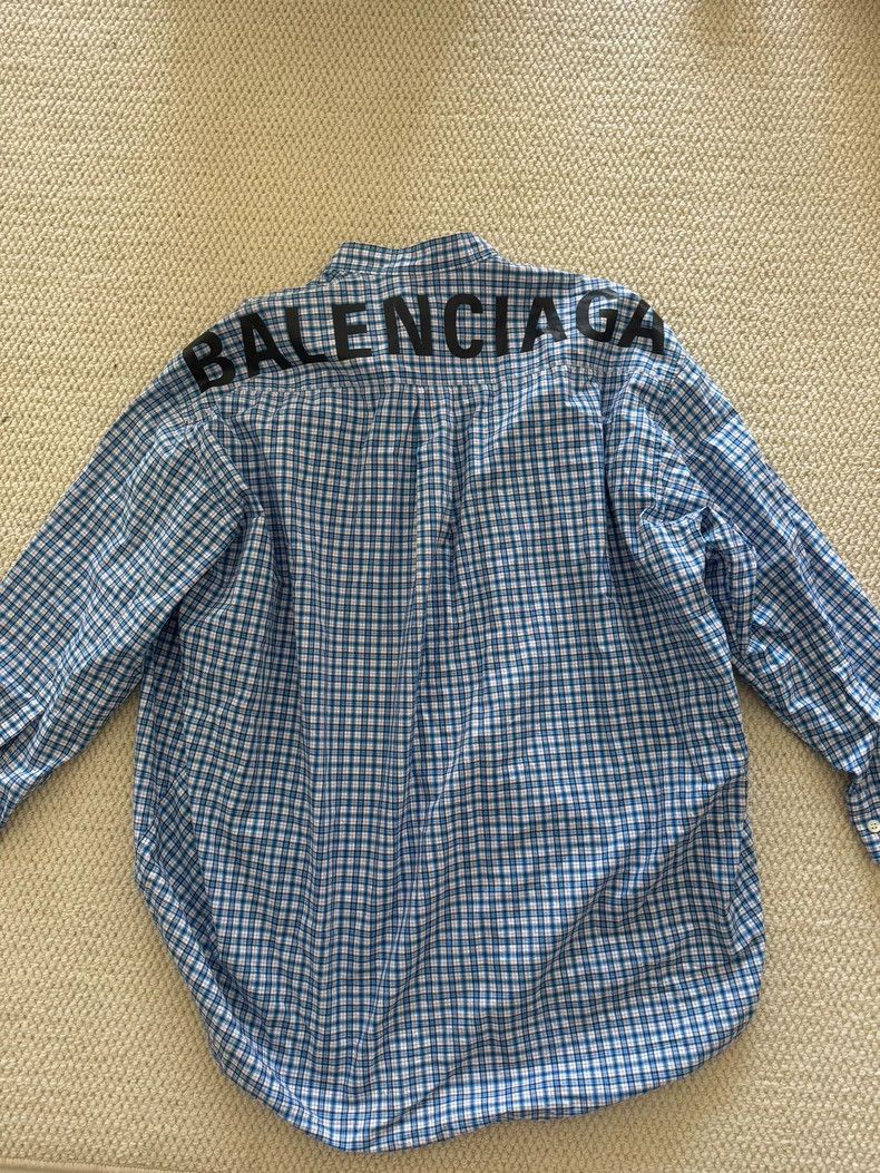 Balenciaga Balenciaga Back Logo Checkered Shirt - dmc Size US S / EU 44-46 / 1 - 1 Thumbnail