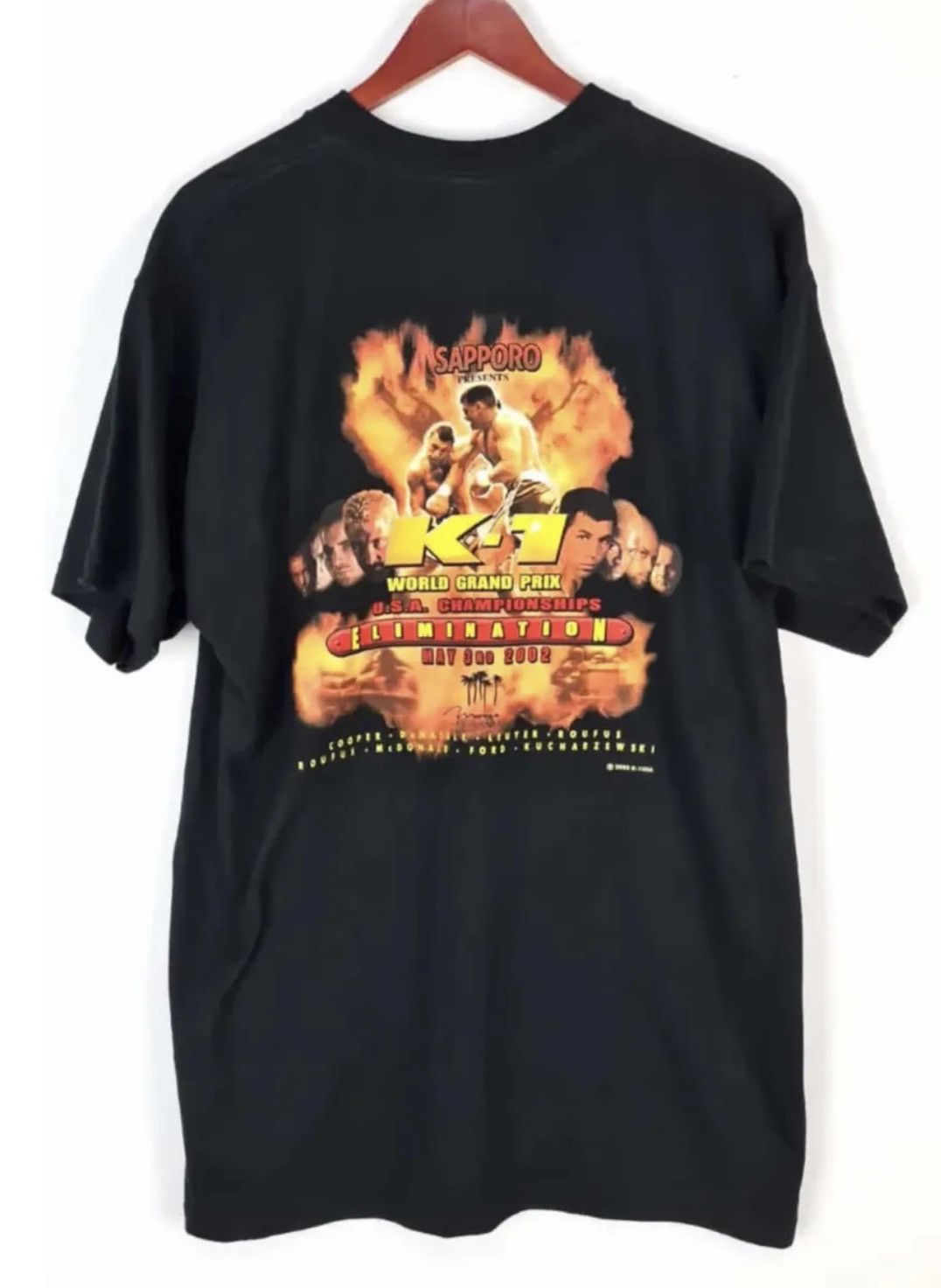 Vintage Vintage t shirt sapporo K1 fighting kickboxing vegas 2002 Size US XL / EU 56 / 4 - 1 Thumbnail