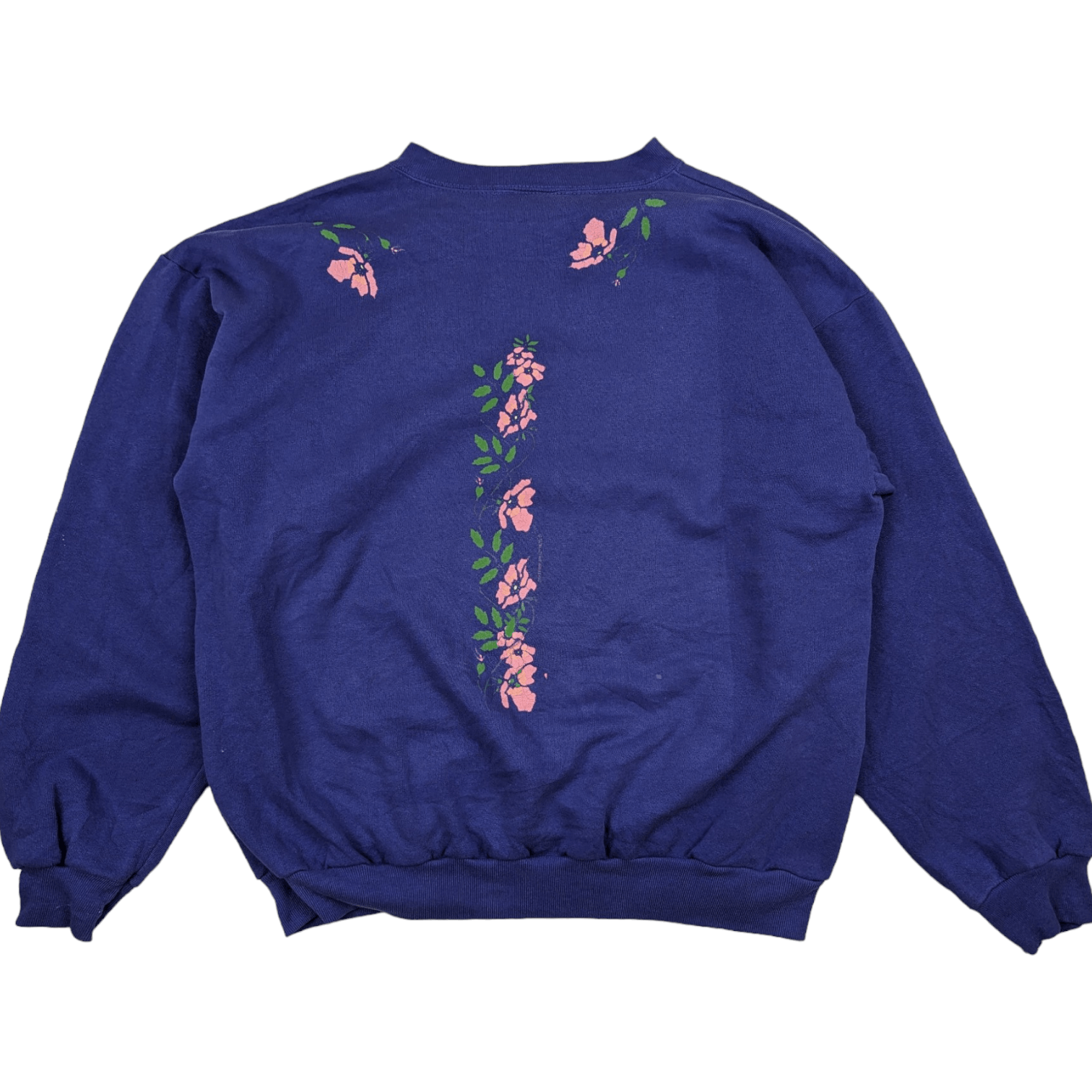 Vintage Vintage 90's COTTON GROOVE Paint Art Flower Sweatshirt Size US L / EU 52-54 / 3 - 7 Thumbnail
