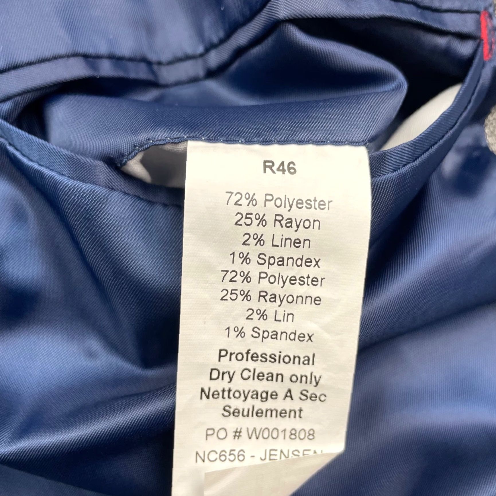 Nautica Nautica Men's Blazer Gray 46R 2-Button Linen Blend Solid Jacket Coat Regular Fit Mens Size 46R - 6 Thumbnail