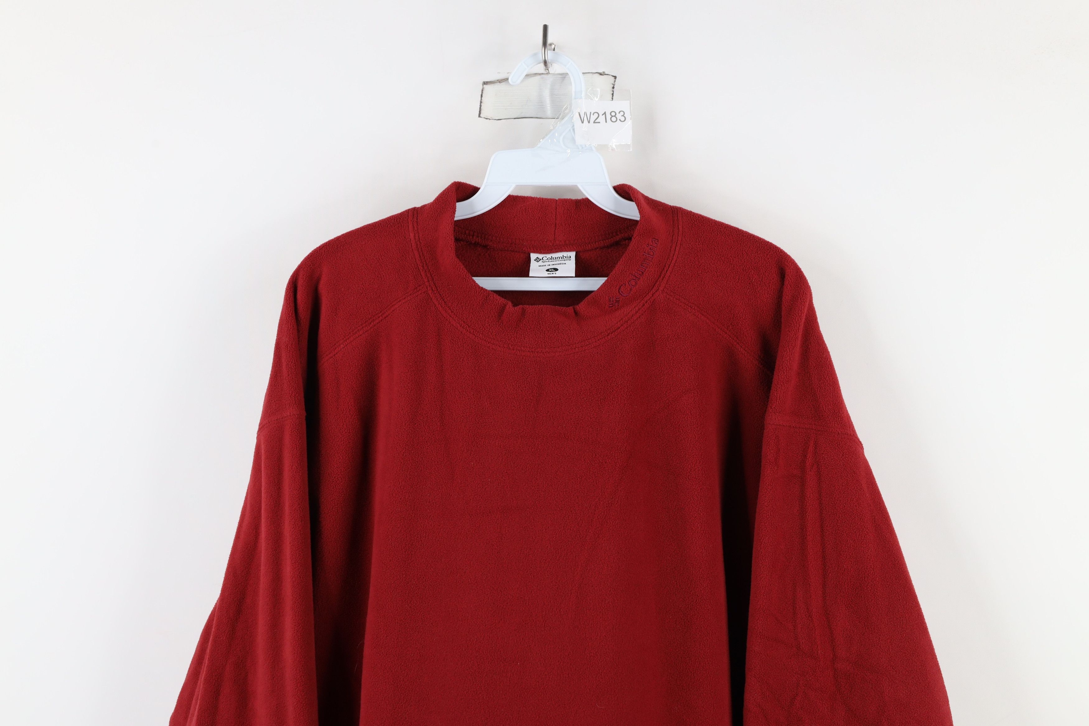 Columbia Vintage Columbia Out Mock Neck Fleece Sweater Red Polyester Size US XL / EU 56 / 4 - 2 Thumbnail