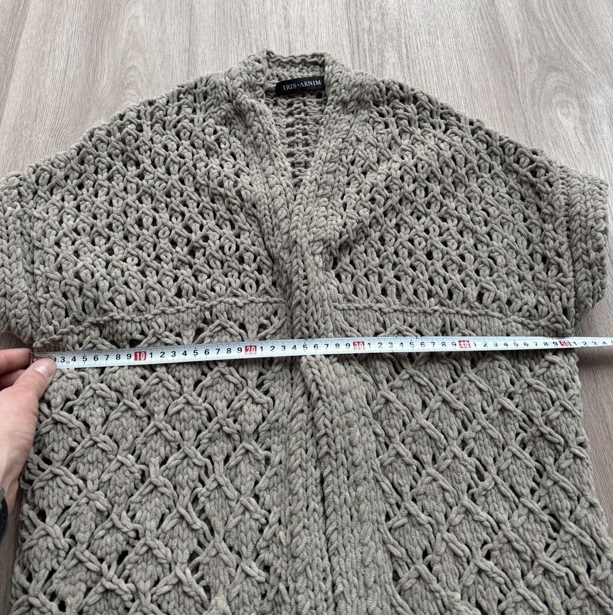 Iris von Arnim Iris Von Arnim Gray Cable Knit Cardigan Short Sleeve Sweater Size M / US 6-8 / IT 42-44 - 13 Thumbnail