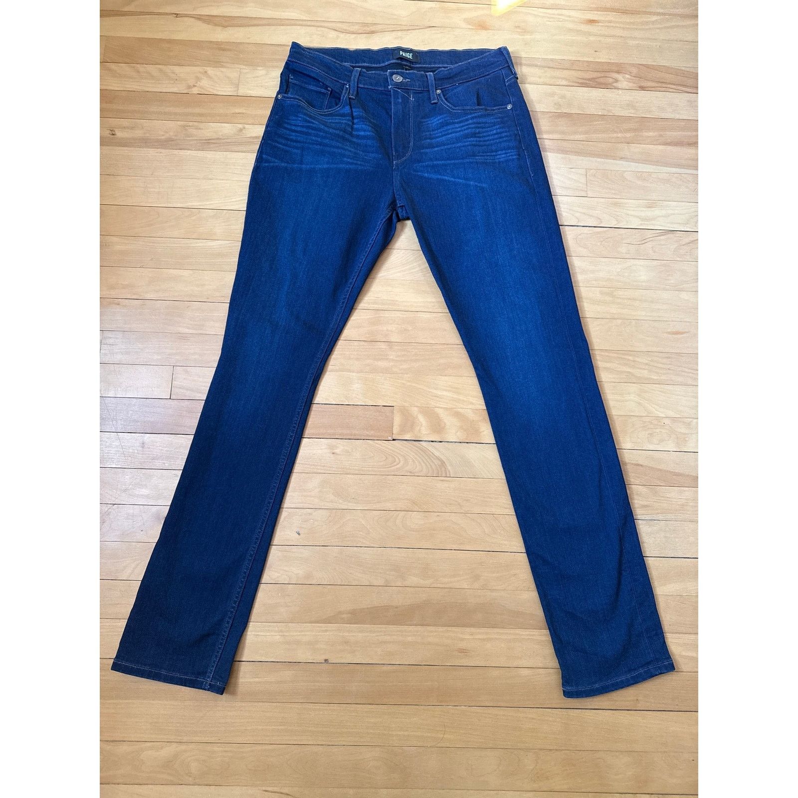 Paige PAIGE Federal Slim Straight Jeans 33 Eliot Dark Wash EUC Size US 33 - 1 Thumbnail