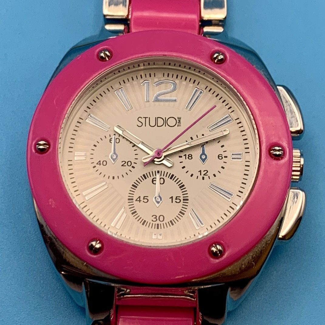 Other STUDIO TIME STD3245T Women’s Wristwatch Works New Batt Size ONE SIZE - 19 Thumbnail