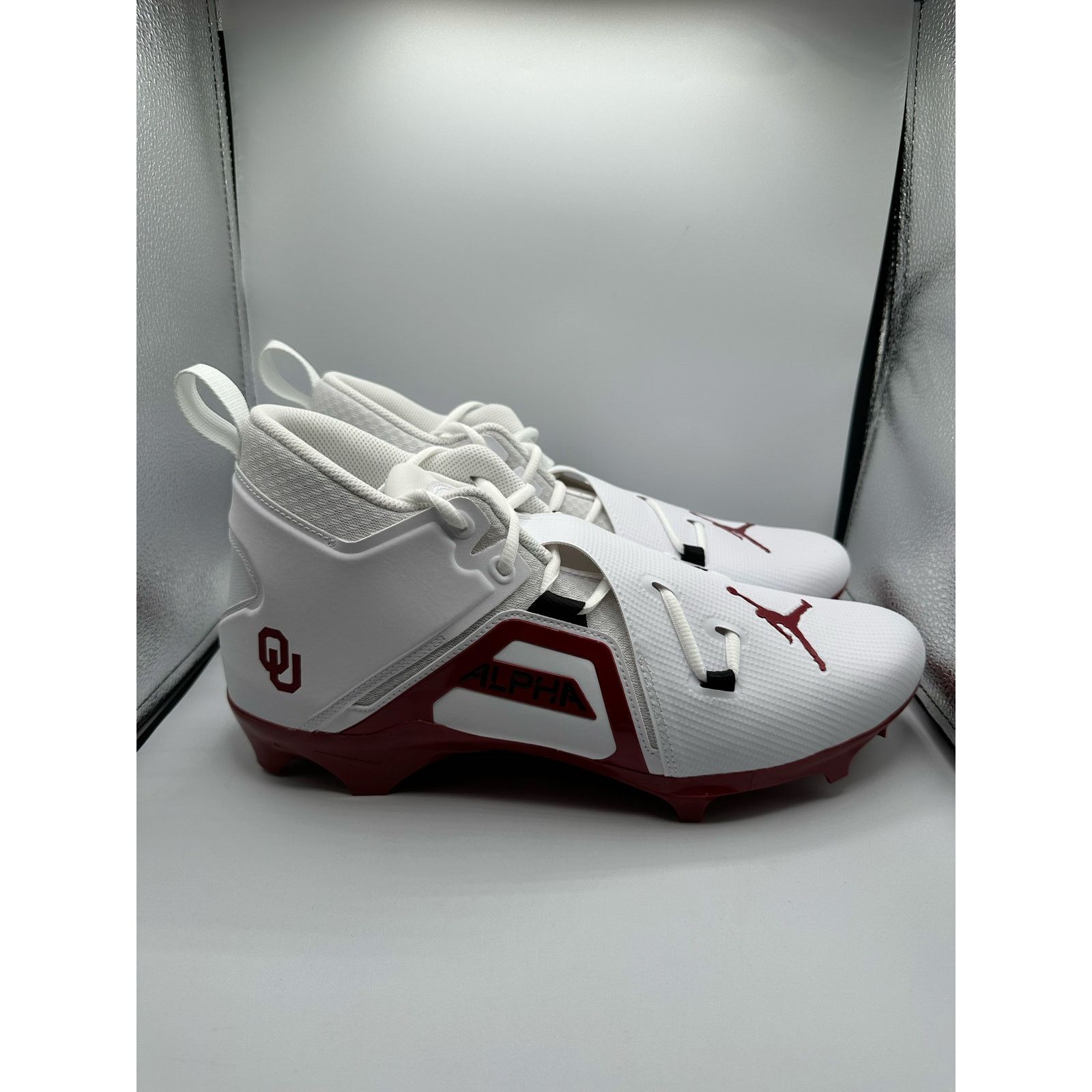 Jordan Brand Jordan Alpha Menace Pro 3 “Oklahoma Away” PE size 13.5 men’s Size US 13 / EU 46 - 3 Thumbnail