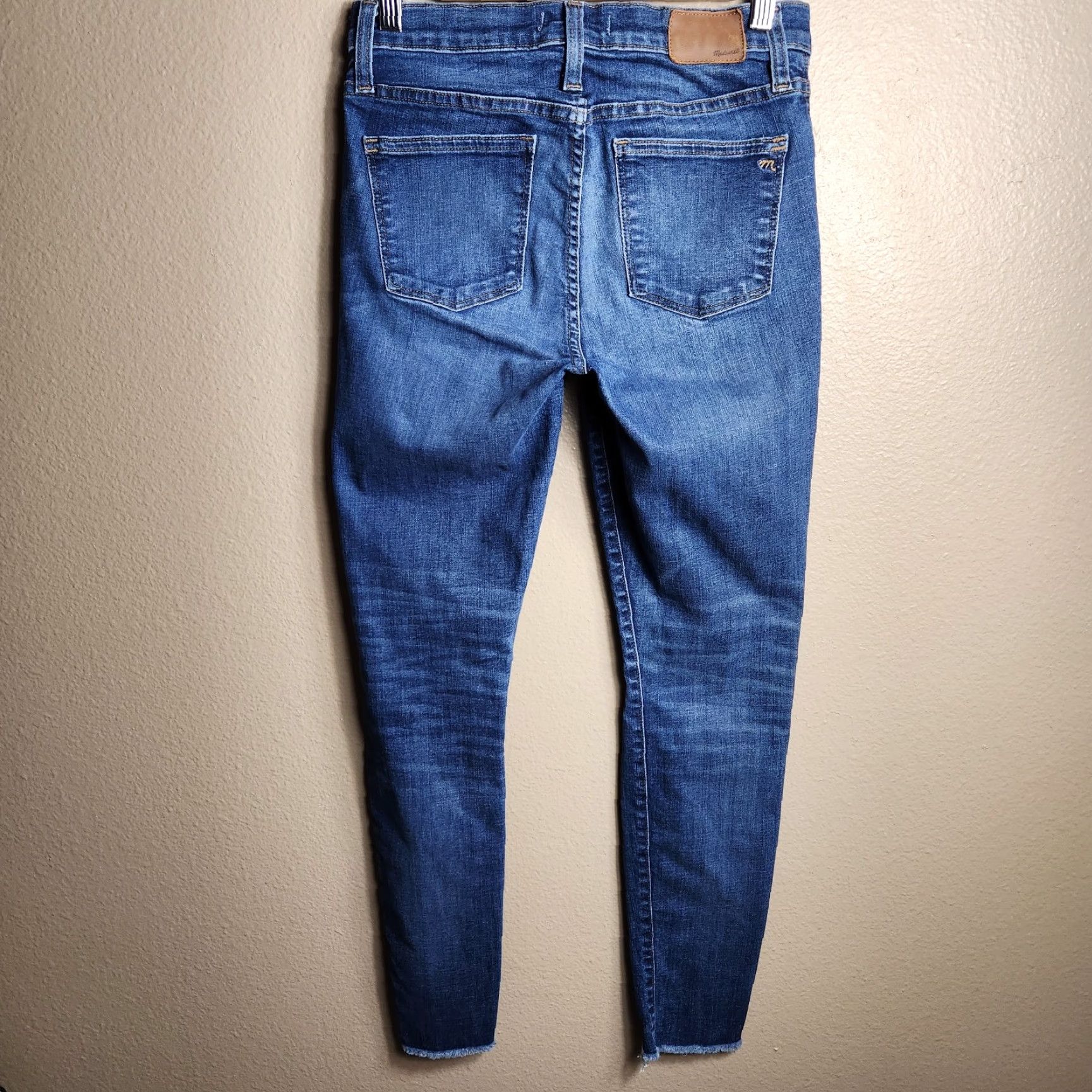 Madewell Madewell Jeans Womens 9" High Rise Distressed Skinny Jeans Blue 27 Regular Denim Cotton Blend 5-Pocket Size 27" / US 4 / IT 40 - 6 Thumbnail