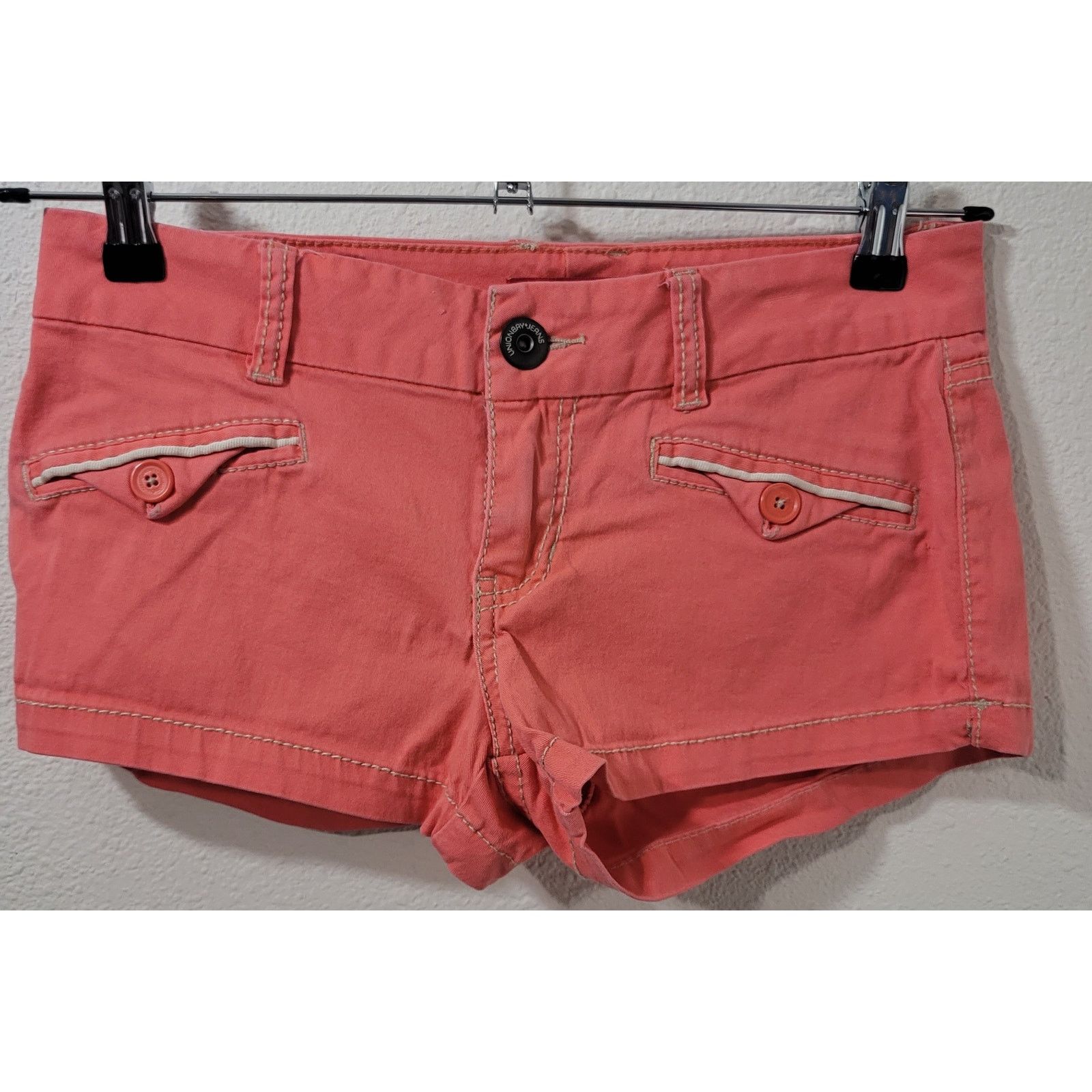 UNIONBAY UnionBay Orange Flat Front Hot Pants Women's Shorts 5 Pocket Size 29" - 1 Thumbnail