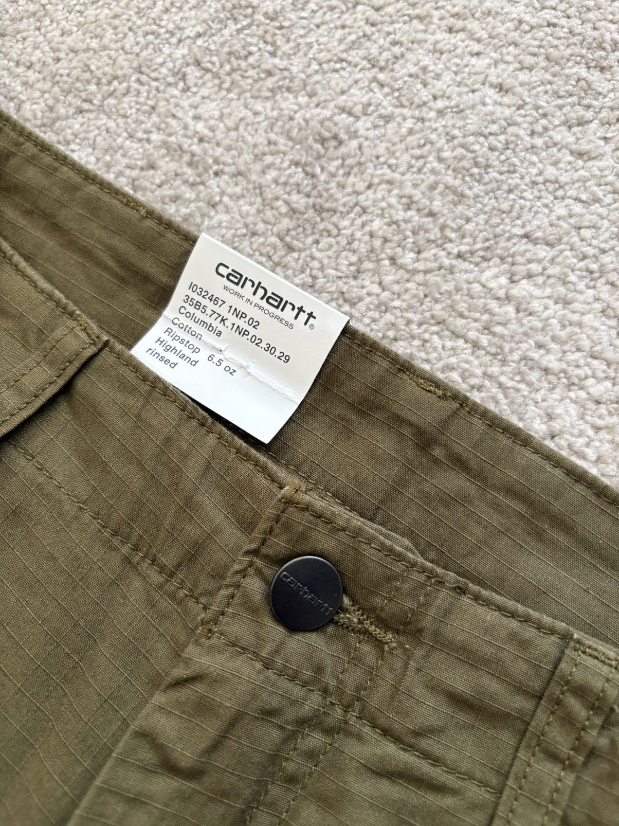 Carhartt Wip Carhartt WIP Regular Cargo Pant – Highland Rinsed / W29 L30 Size US 29 - 3 Thumbnail