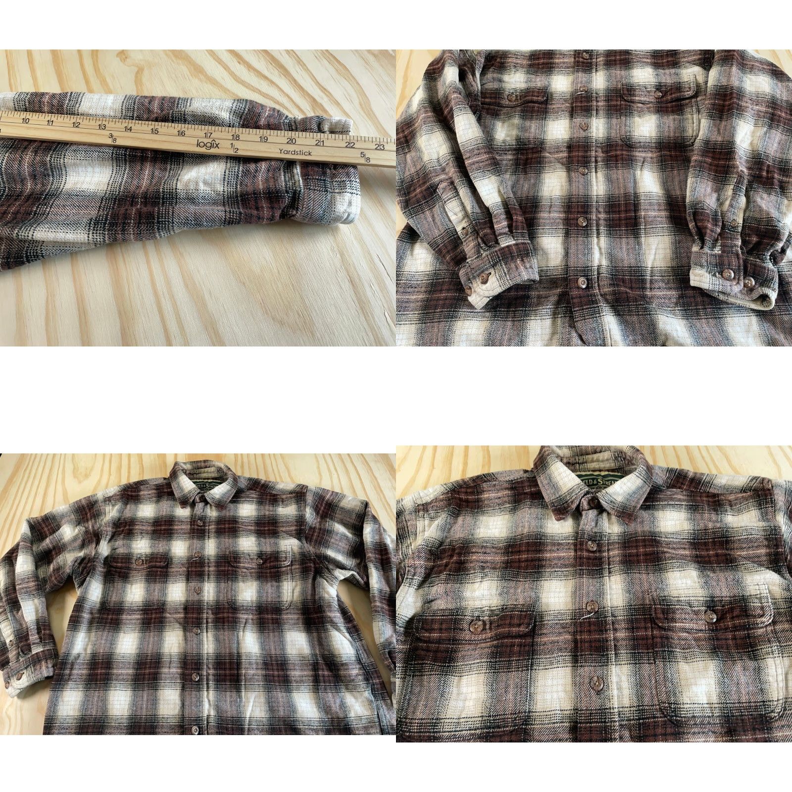 Vintage VINTAGE Field & Stream Shirt Adult Large Dark Red Flannel Heavyweight Grunge Size US L / EU 52-54 / 3 - 8 Thumbnail