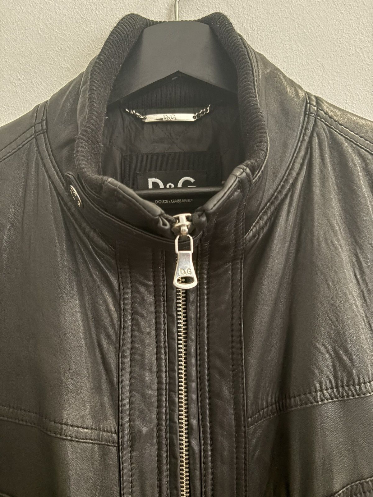 Dolce & Gabbana Dolce & Gabbana Leather Jacket Size 58 Size US XXL / EU 58 / 5 - 2 Thumbnail