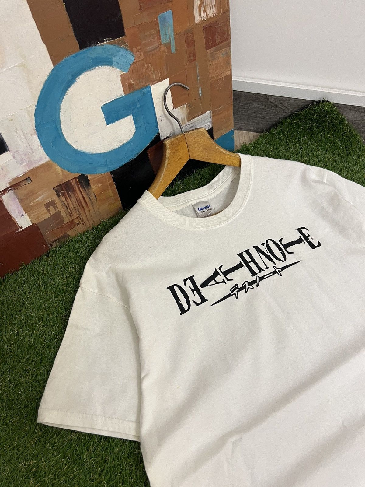 Other Vintage White Tee T-Shirt Japan Anime Print Death Note Size US L / EU 52-54 / 3 - 2 Thumbnail