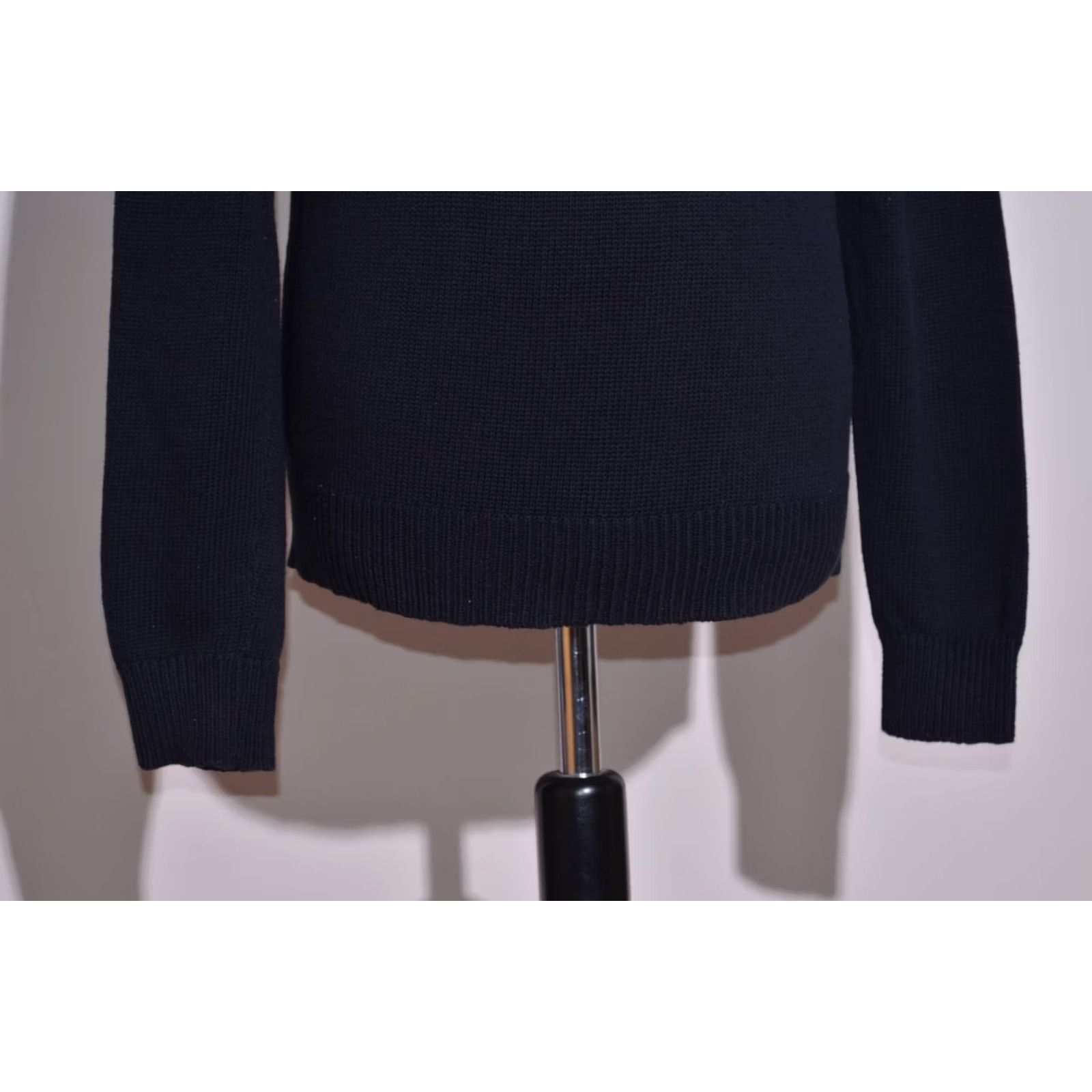 Vintage Armani Jeans Men's Sweater Jumper Pullover Cotton Knit Round Neck Black Gray Size L AJ Logo Jumper Mens Size US L / EU 52-54 / 3 - 3 Thumbnail