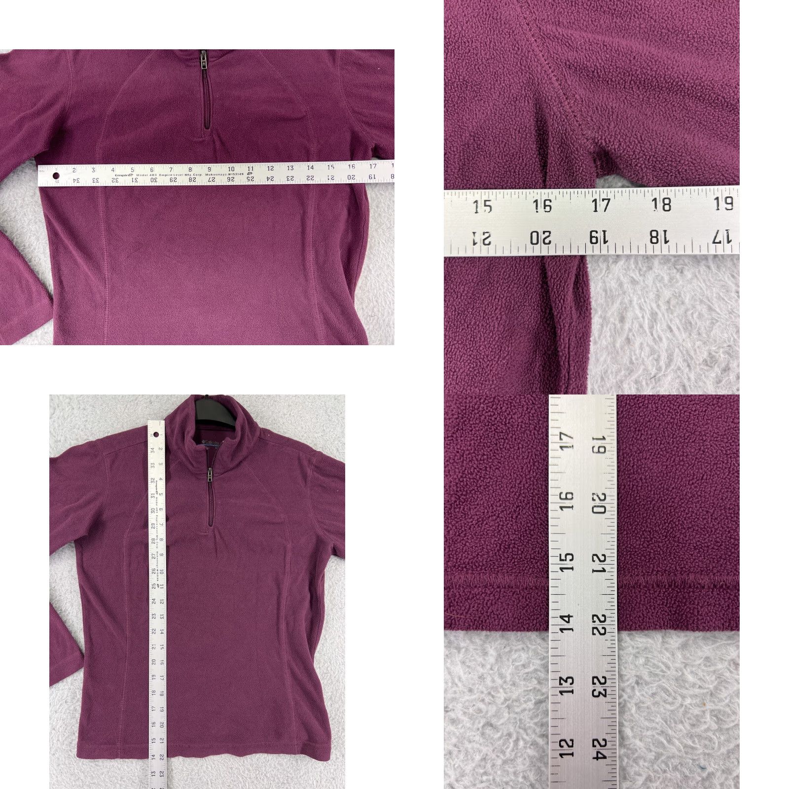 Vintage Columbia Sweater Womens Small Purple Fleece 1/4 Zip Mock Neck Polyester Hiking Size S / US 4 / IT 40 - 8 Thumbnail