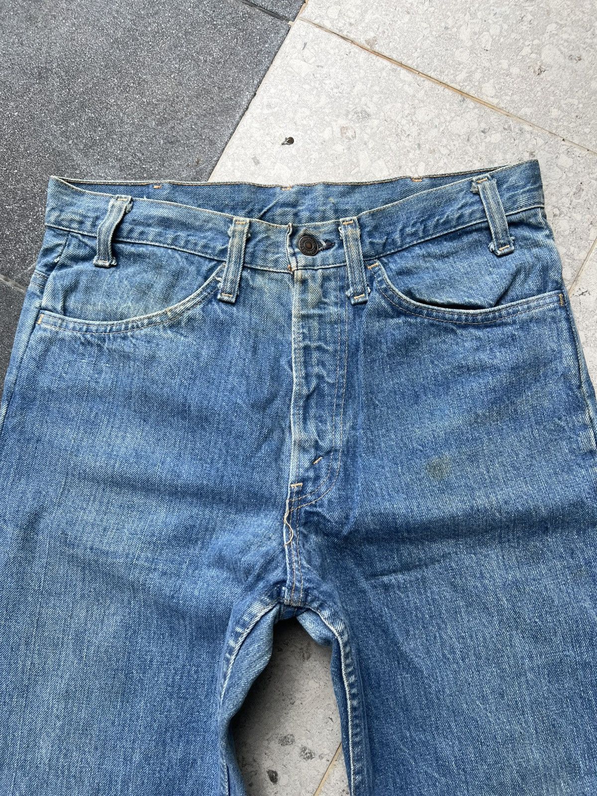 Levi's × Vintage 70s Levis 519 Orange tab Button no 8 denim Size US 32 / EU 48 - 2 Thumbnail