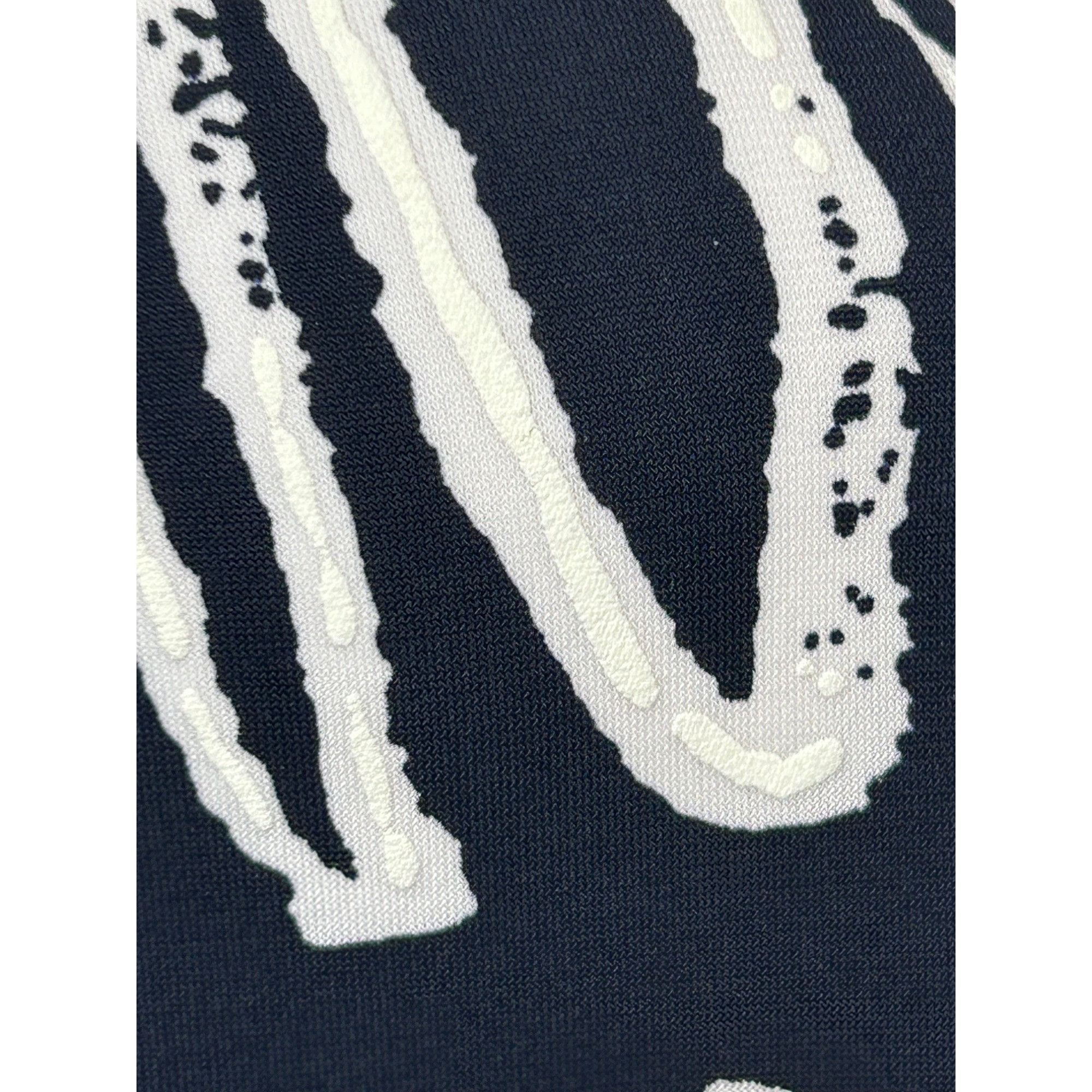 Joseph Ribkoff Joseph Ribkoff Navy White Abstract Print Blouse Zip Bell Sle Size XL / US 12-14 / IT 48-50 - 10 Thumbnail