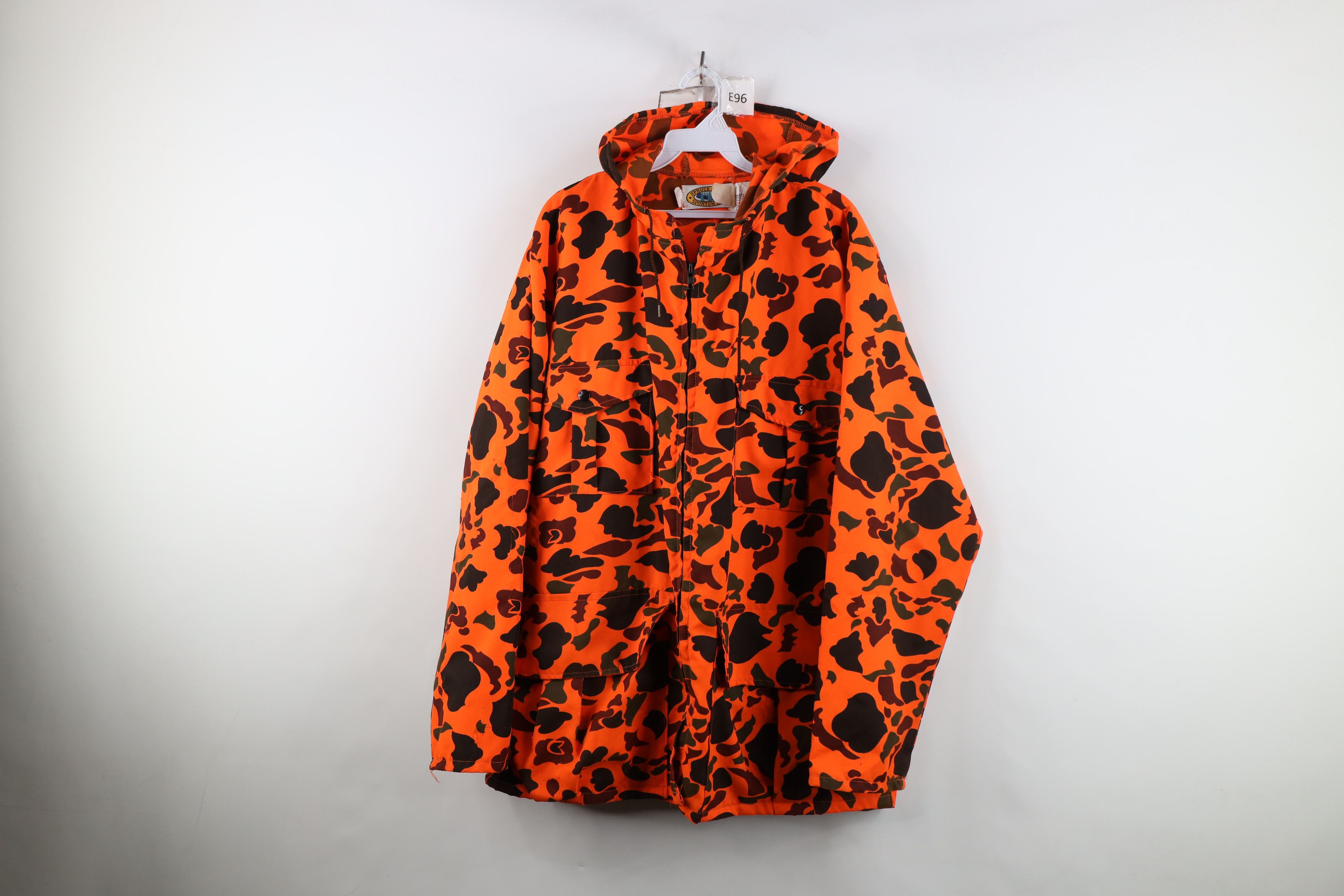 Vintage 90s Streetewar Hooded Jacket Blaze Orange USA