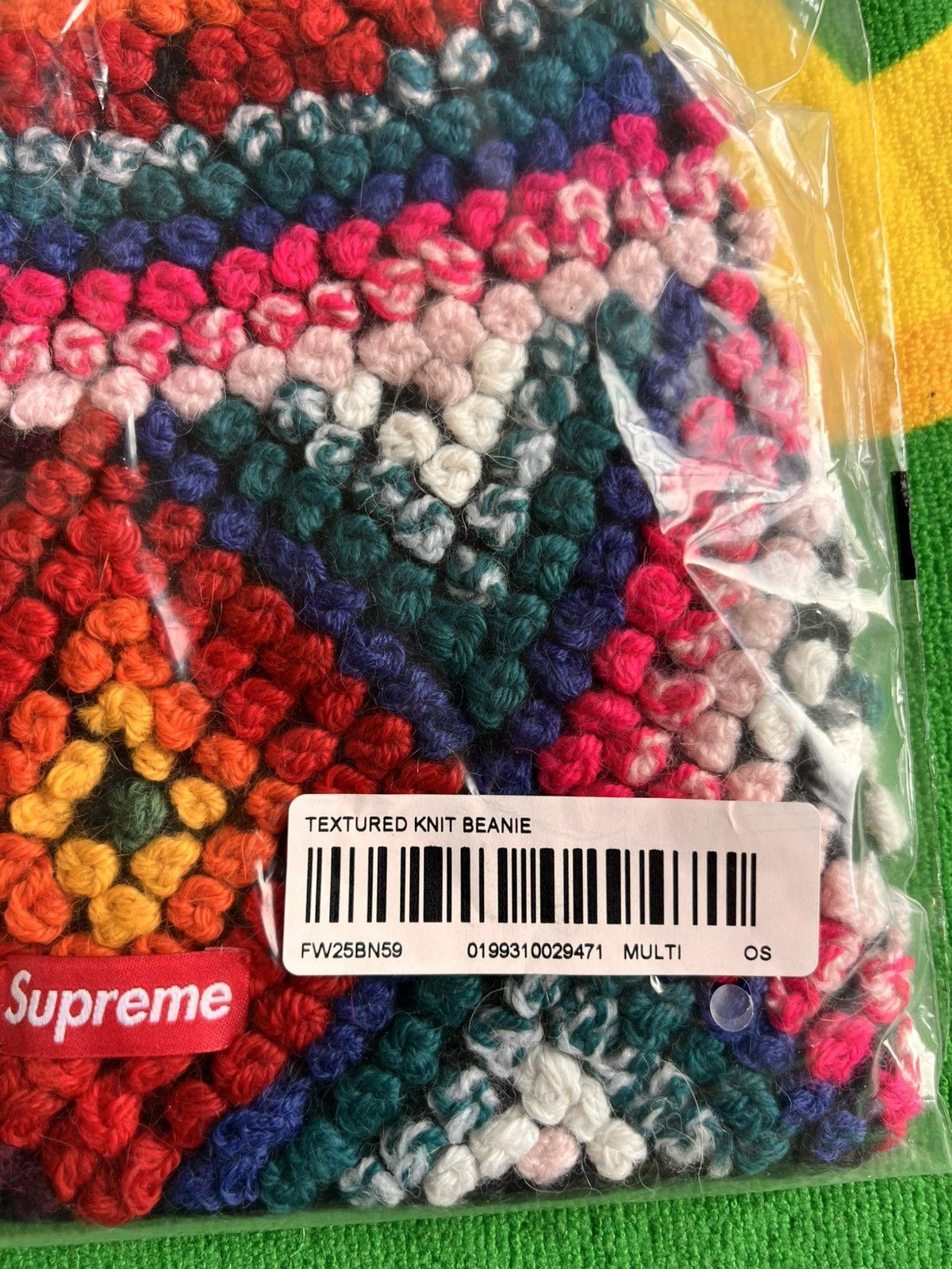 Supreme Textured Knit Beanie FW25 – multicolor hat