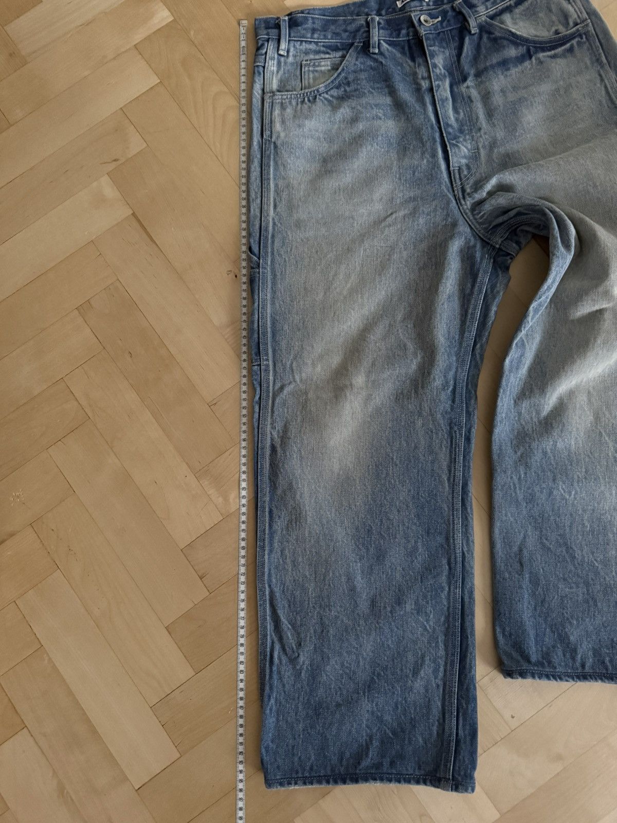 Auralee AURALEE SELVEDGE FADED HEAVY DENIM PAINTER PANTS Size US 32 / EU 48 - 7 Thumbnail