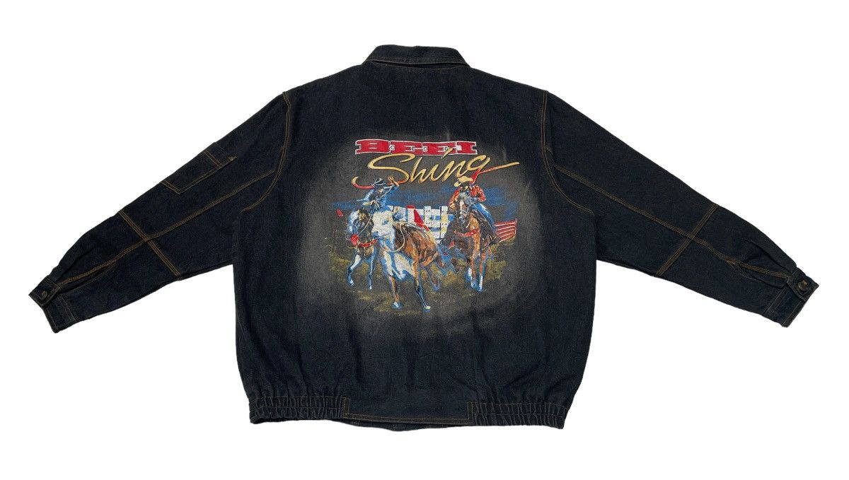 Japanese Brand × Vintage Vintage Beei Jyi Shing Trucker Denim Jacket 2000s Size US M / EU 48-50 / 2 - 2 Thumbnail