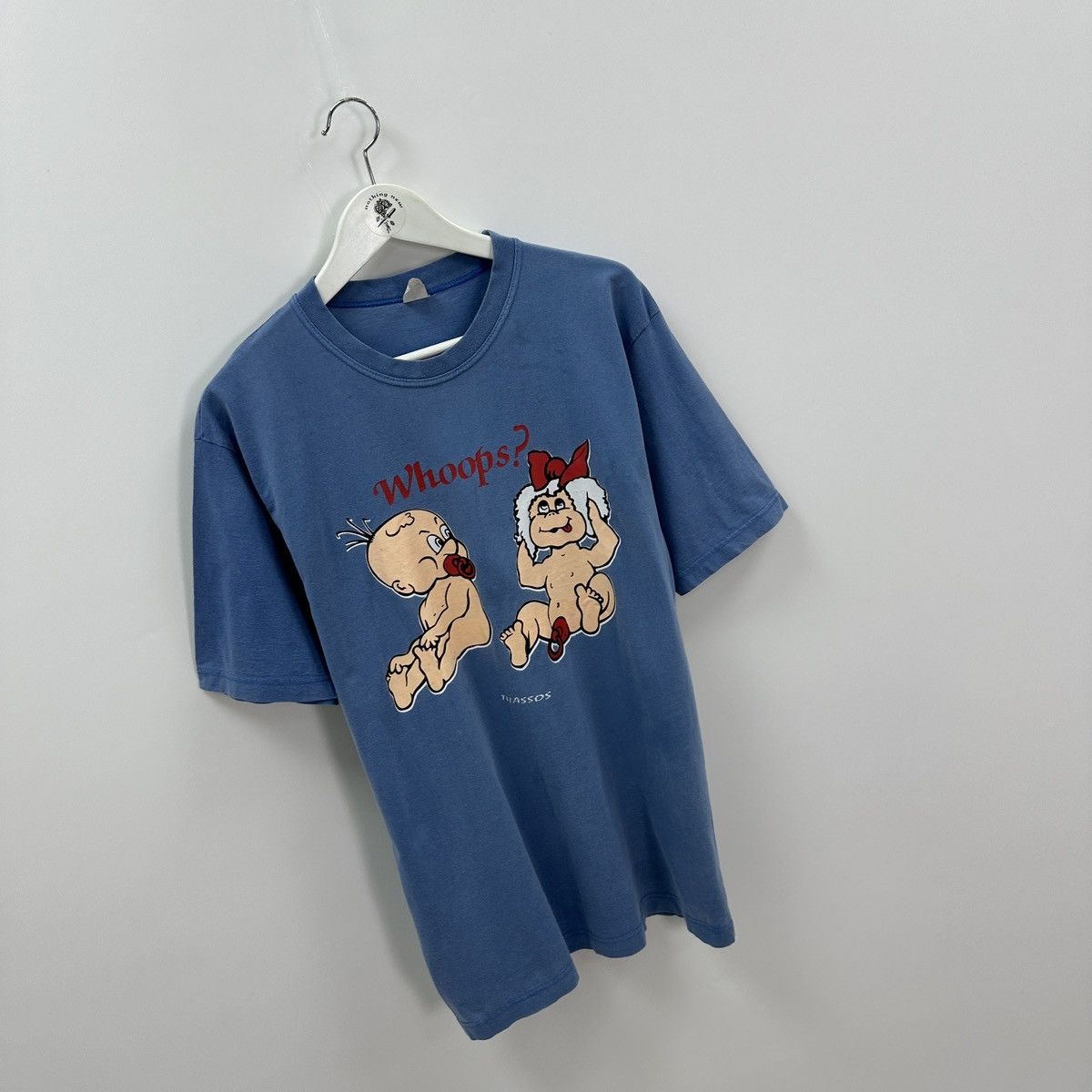 Vintage Vintage 90s Washed Whoops Baby tee humor y2l hype og Thassos Size US L / EU 52-54 / 3 - 3 Thumbnail