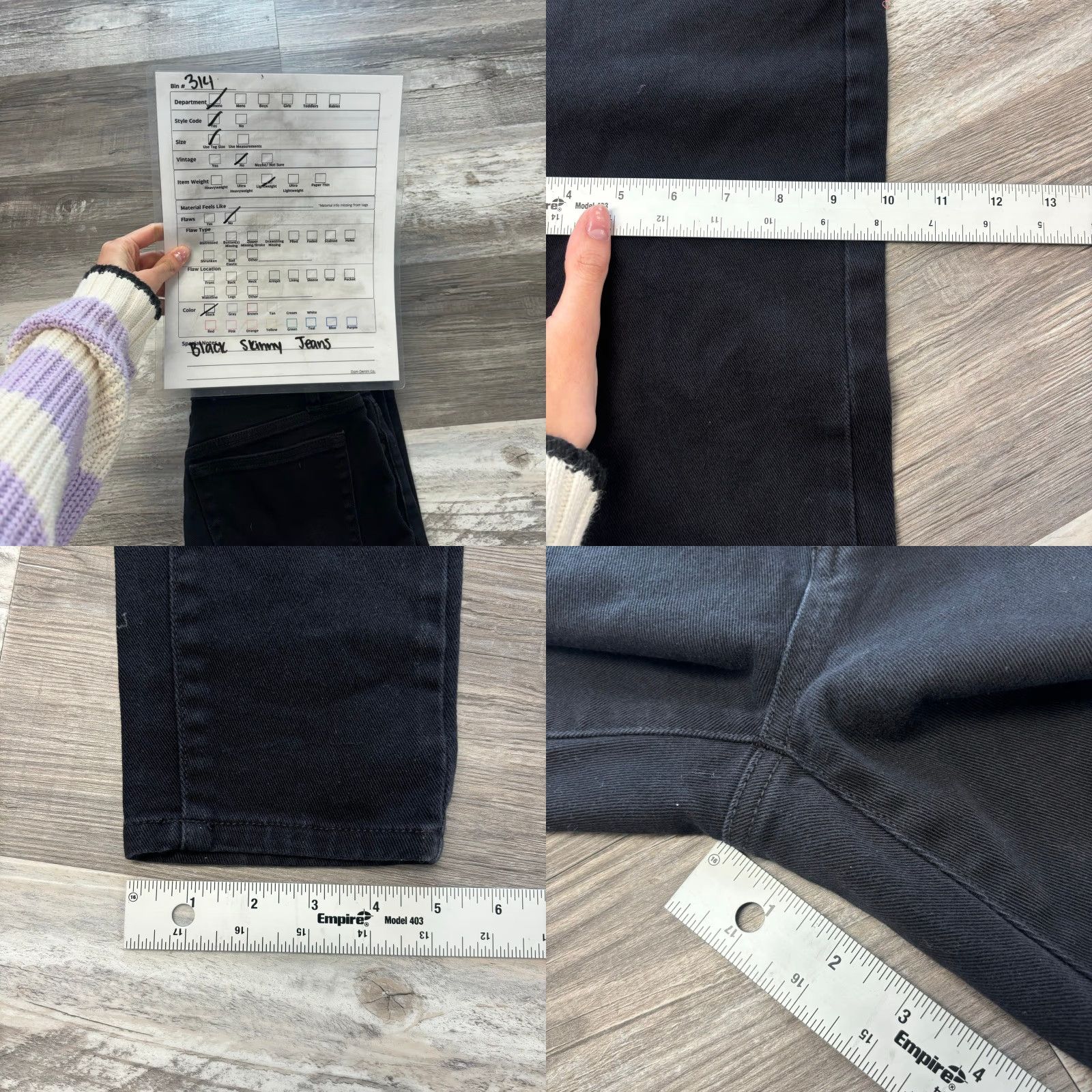 Nili Lotan Nili Lotan Dark Wash Black Women Skinny Jeans 0 28x26 Cotton Stretch Denim Slim/Casual Team: Women, Size 0, 28x26, Black, Skinny, Denim, Jeans Size 25" / US 0 / IT 36 - 8 Thumbnail