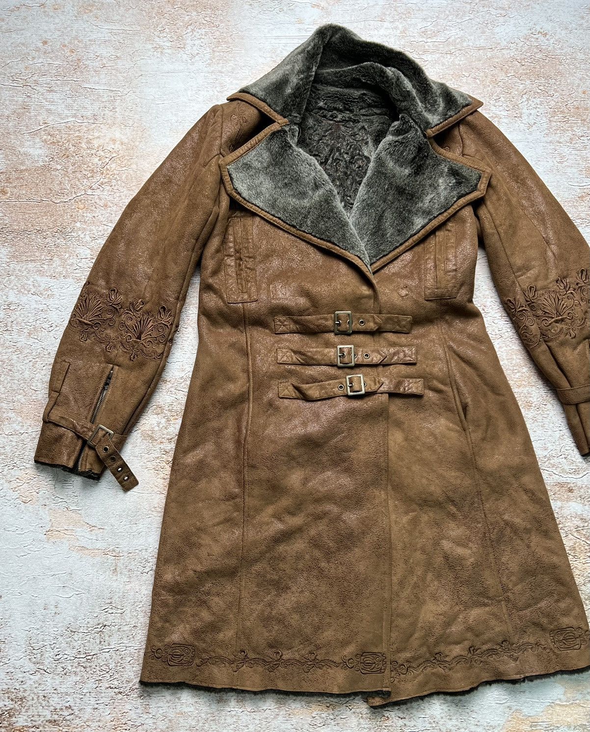 Vintage Vintage Japanese belted long coat Size S / US 4 / IT 40 - 2 Thumbnail