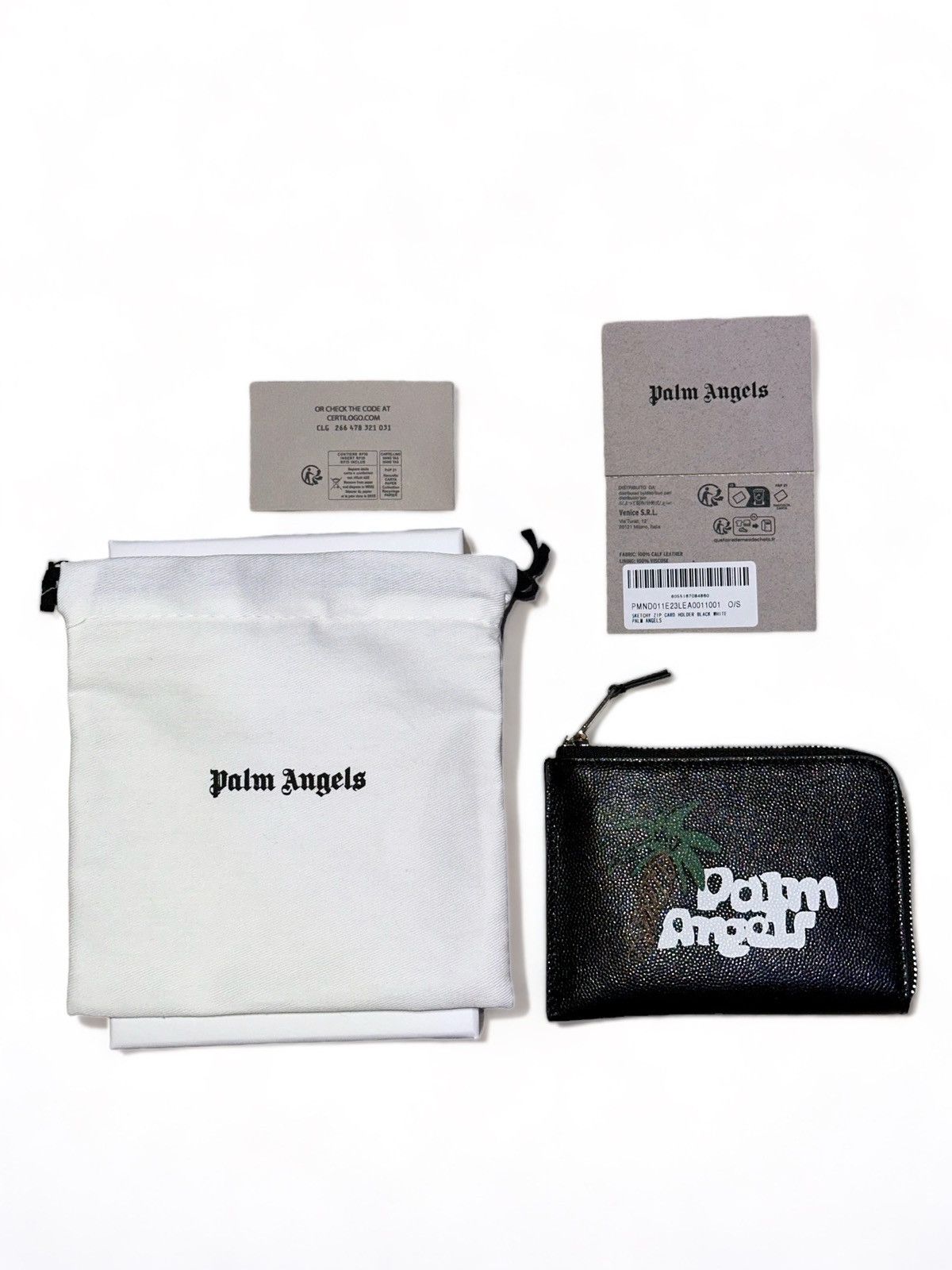 Palm Angels PALM ANGELS SKETCHY ZIPPED CARDHOLDER Size ONE SIZE - 5 Thumbnail