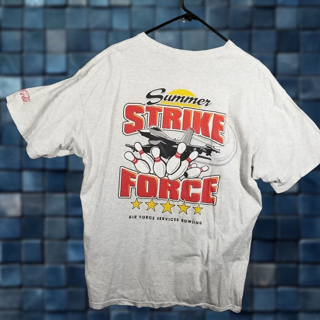 Vintage US Air Force USAF T-Shirt Men XL Summer Strike Force Bowling Vintage Tee Size US XL / EU 56 / 4 - 1 Thumbnail