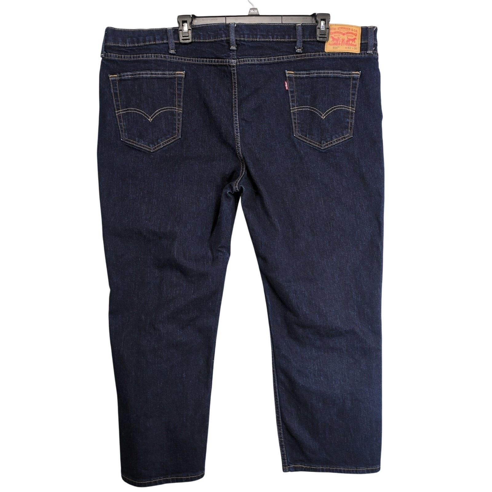 Levi's Levi's 514 Men's Big 52x28 Dark Wash Stretch Denim Jeans Size US 44 / EU 60 - 2 Thumbnail